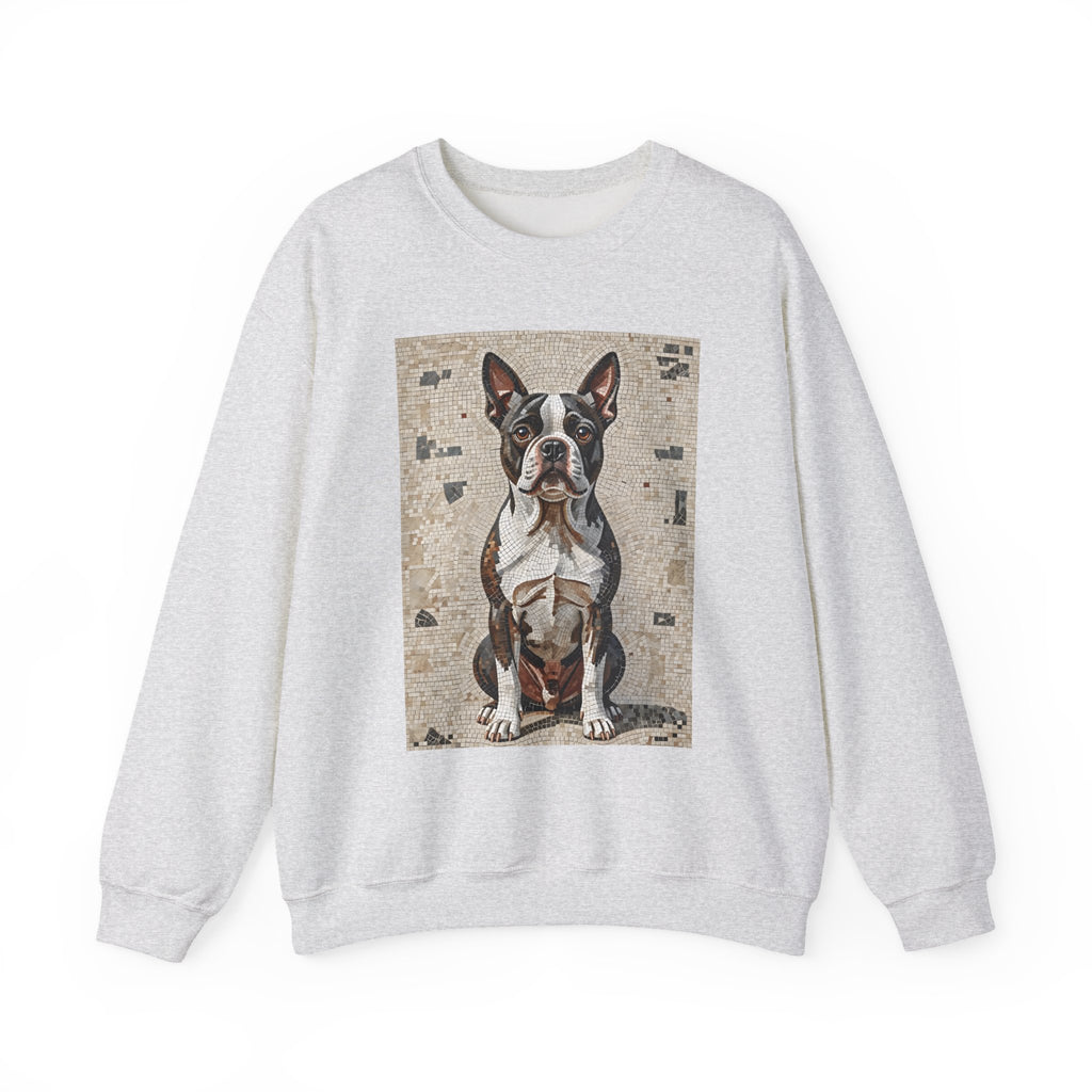 Boston Terrier Sweatshirt | Living Work of Art Collection | Mosaic Style