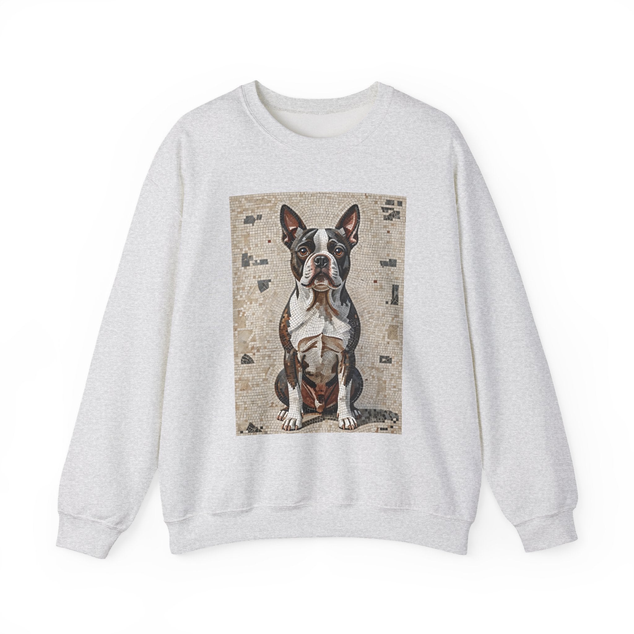Boston Terrier Sweatshirt | Living Work of Art Collection | Mosaic Style