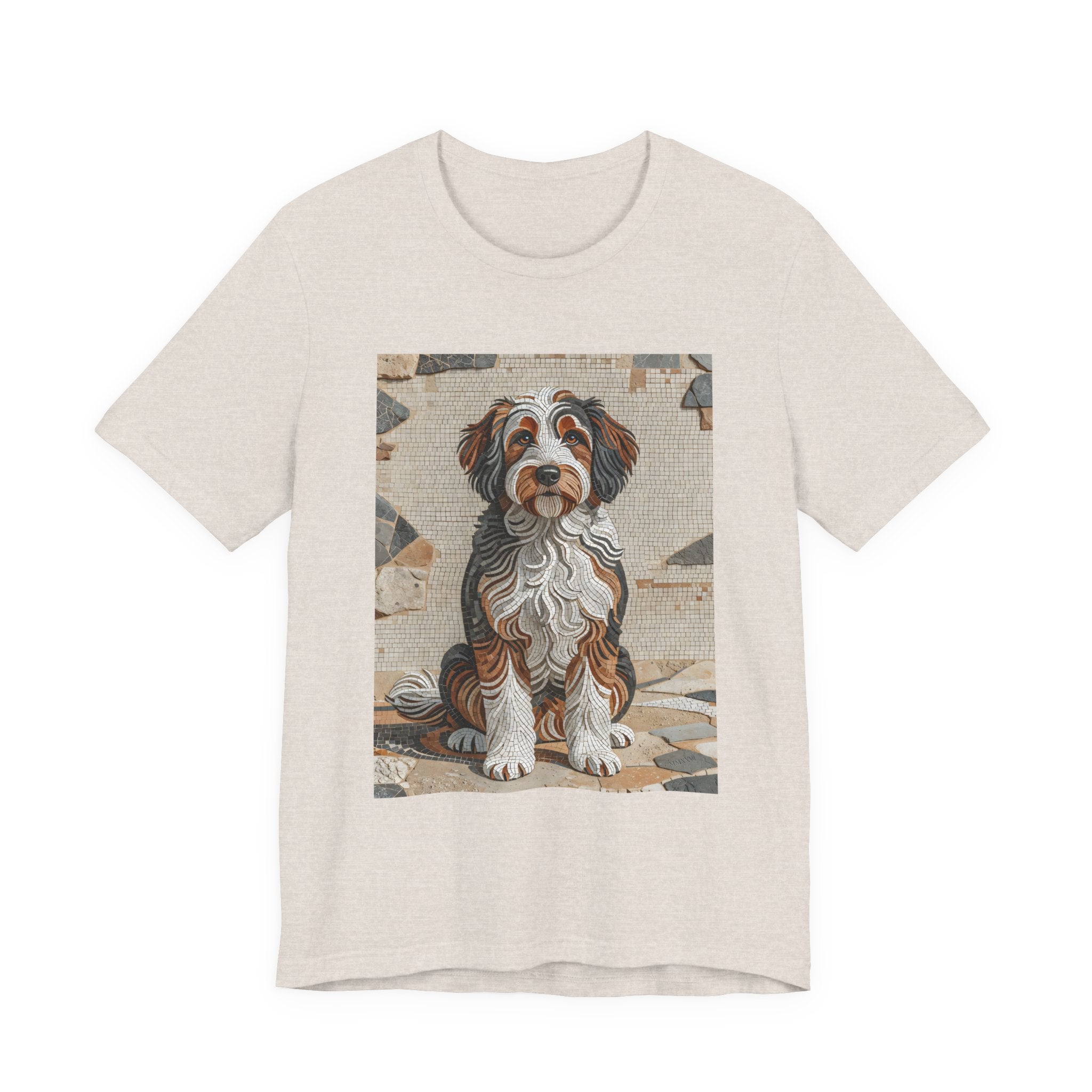 Bernedoodle T Shirt | Living Work of Art Collection | Mosaic Style