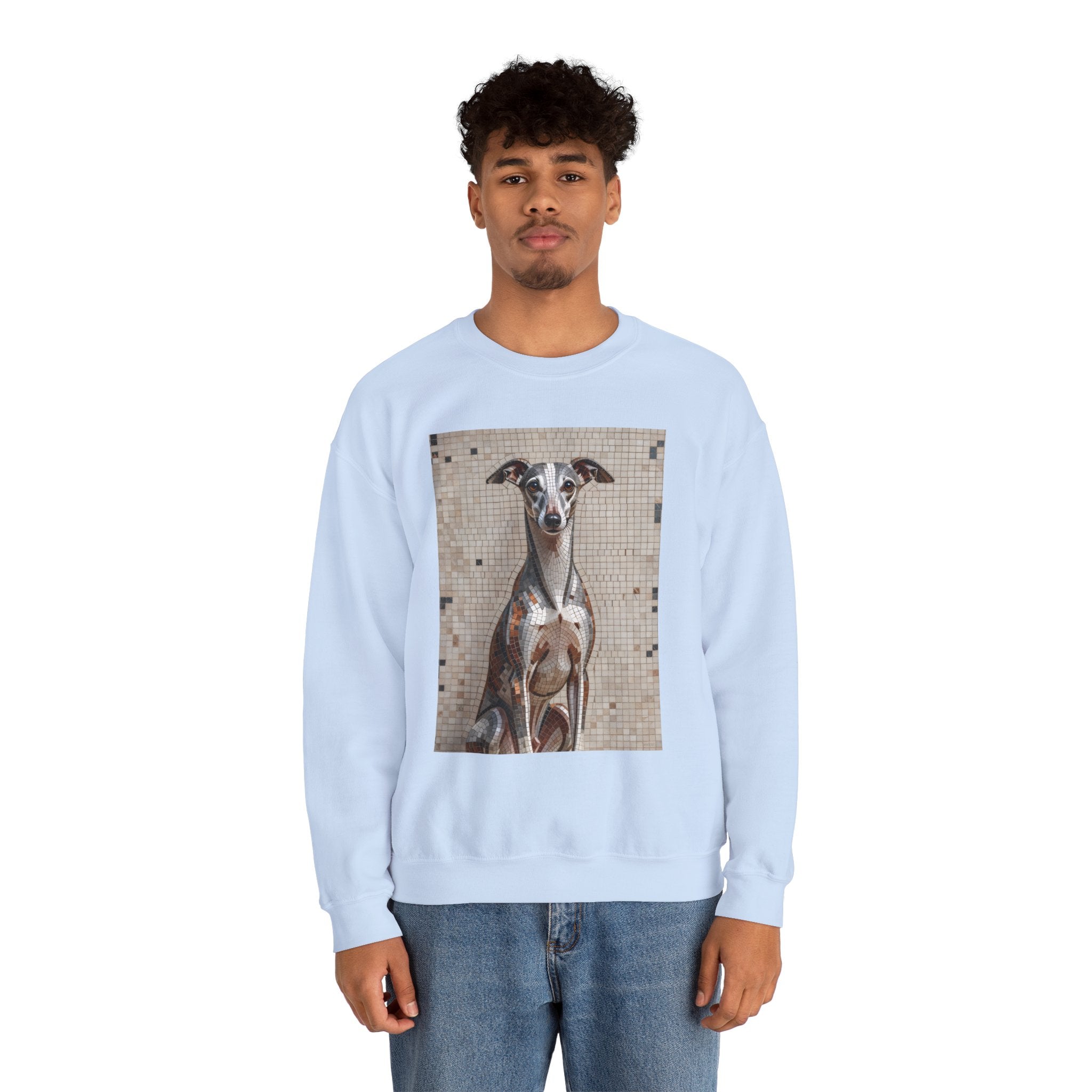 Whippet Sweatshirt | Living Work of Art Collection | Mosaic Style