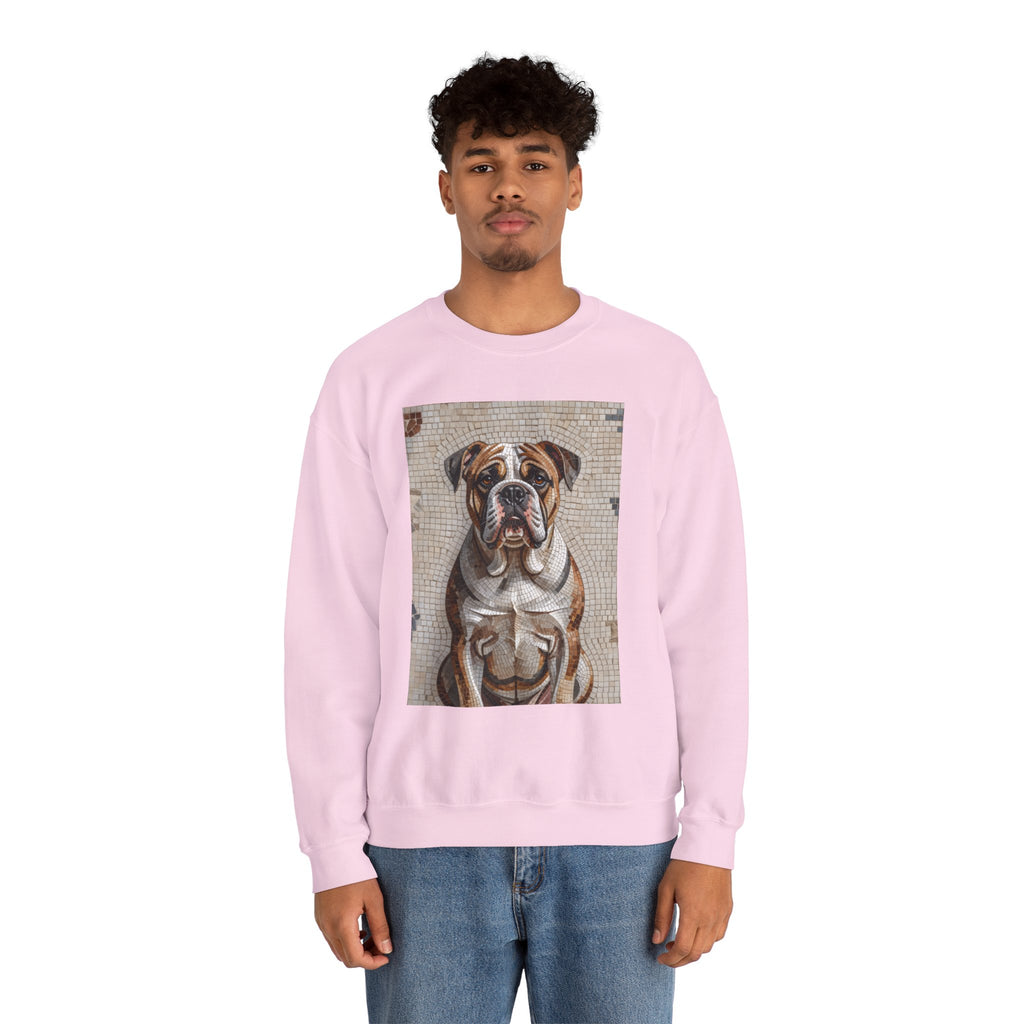 Bulldog Sweatshirt | Living Work of Art Collection | Mosaic Style