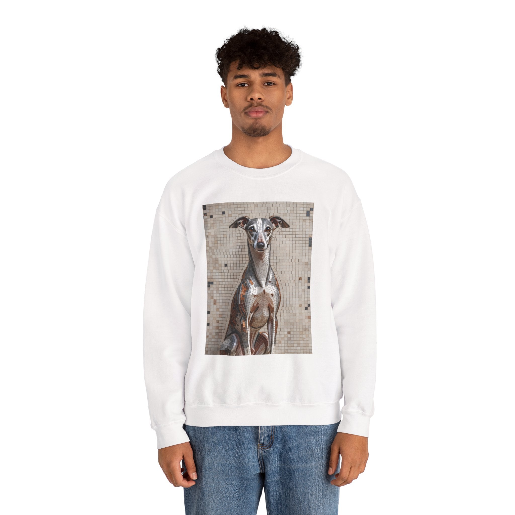 Whippet Sweatshirt | Living Work of Art Collection | Mosaic Style