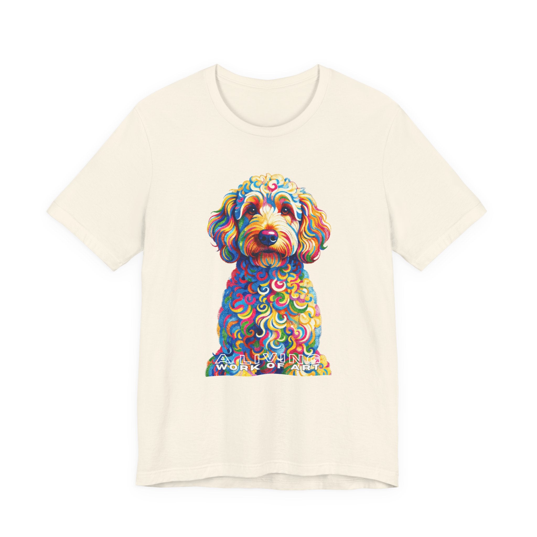 Goldendoodle T Shirt | Living Work of Art Collection | Pointillism Style