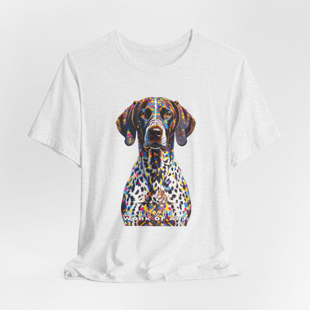 German Shorthaired Pointer T Shirt | Living Work of Art Collection | Pointillism Style