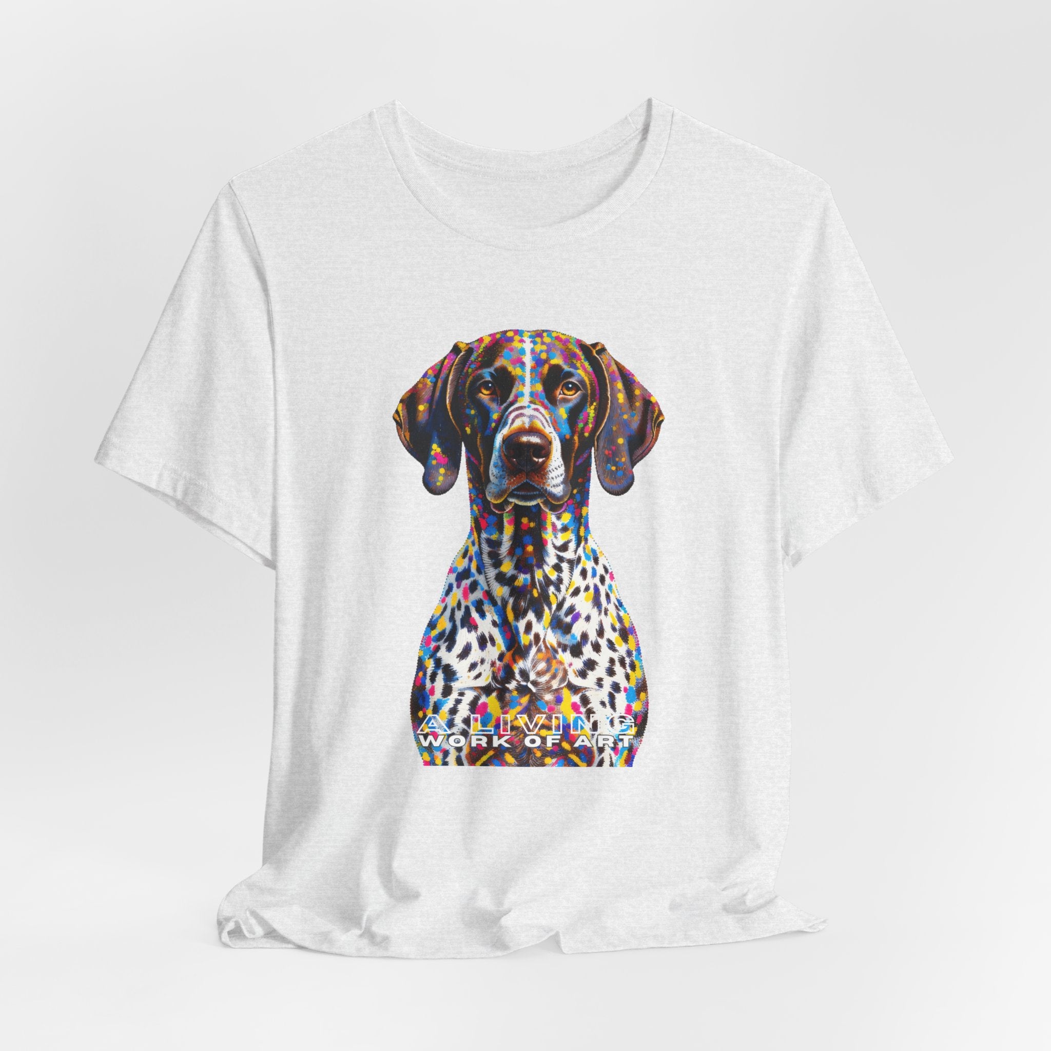 German Shorthaired Pointer T Shirt | Living Work of Art Collection | Pointillism Style