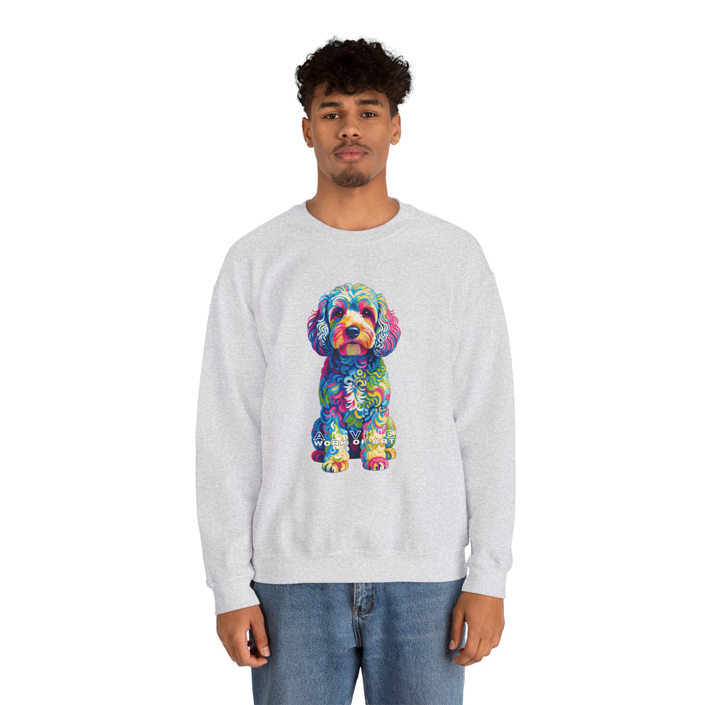 Cockapoo Sweatshirt | Living Work of Art Collection | Pointillism Style