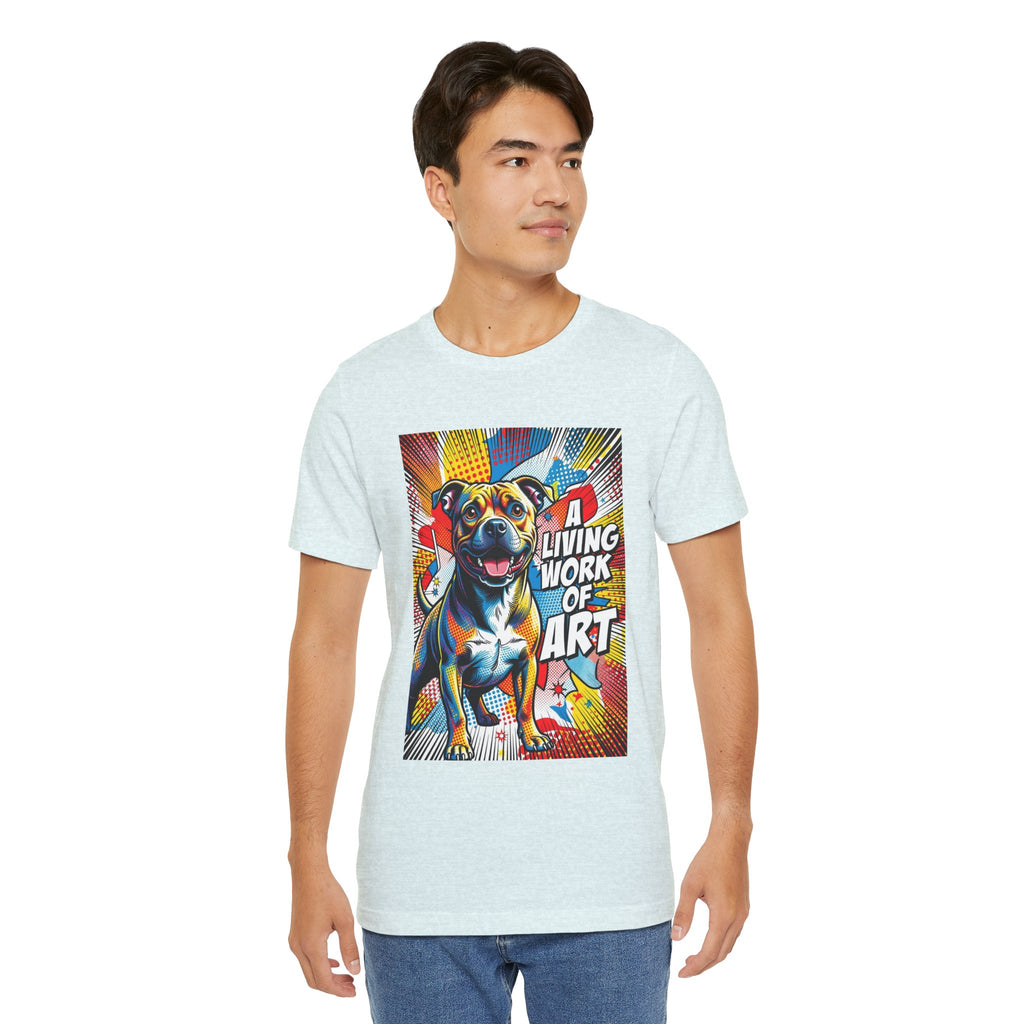 Staffordshire Bull Terrier T Shirt | Living Work of Art Collection | Pop Art
