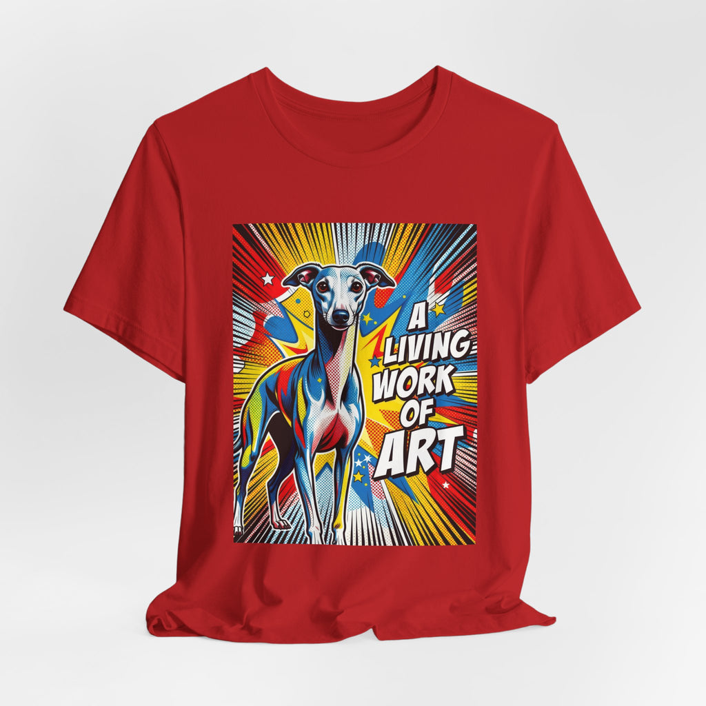 Whippet T Shirt | Living Work of Art Collection | Pop Art