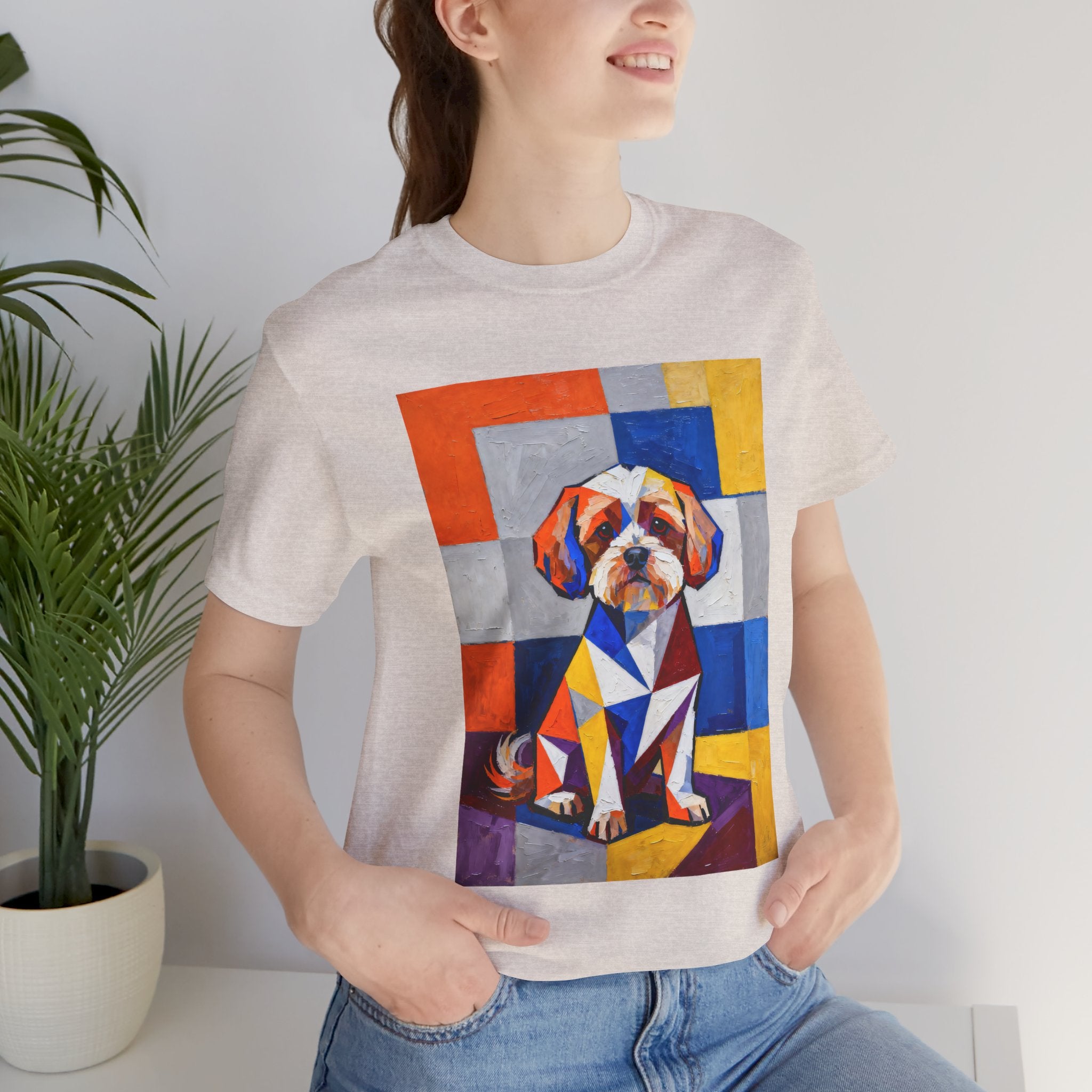 Maltipoo T Shirt | Living Work of Art Collection | Cubist Style