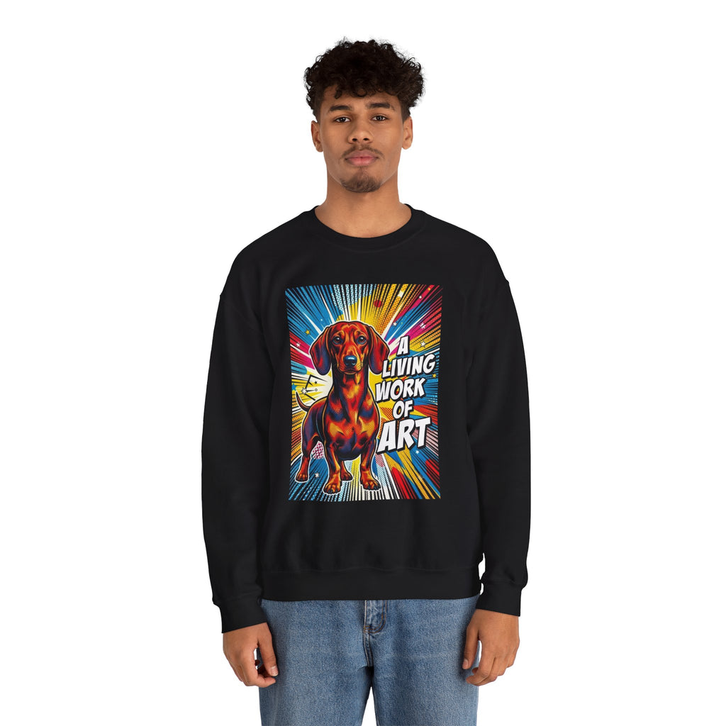 Dachshund Sweatshirt | Living Work of Art Collection | Pop Art