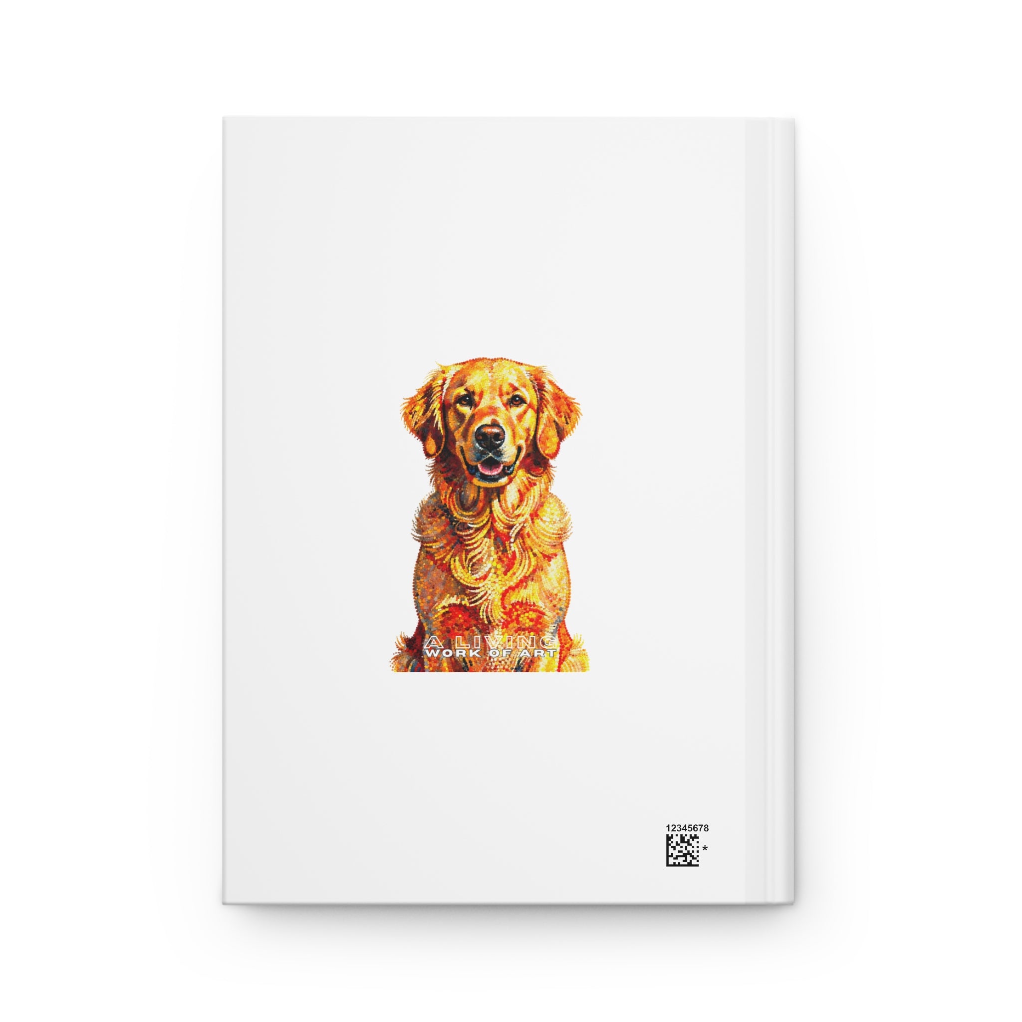 Golden Retriever Notebook | Living Work of Art Collection | Pointillism Style