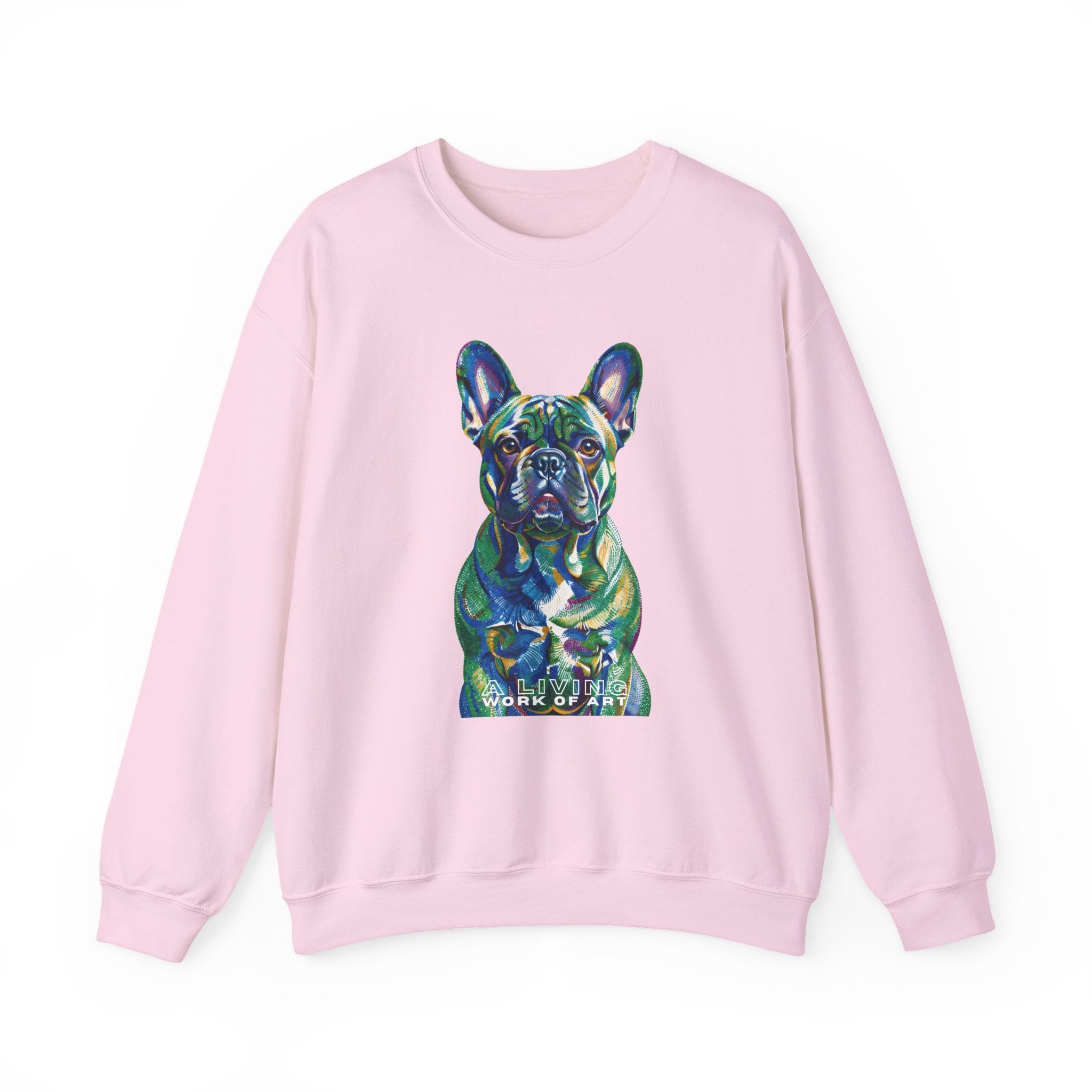 French Bulldog Sweatshirt | Living Work of Art Collection | Pointillism Style