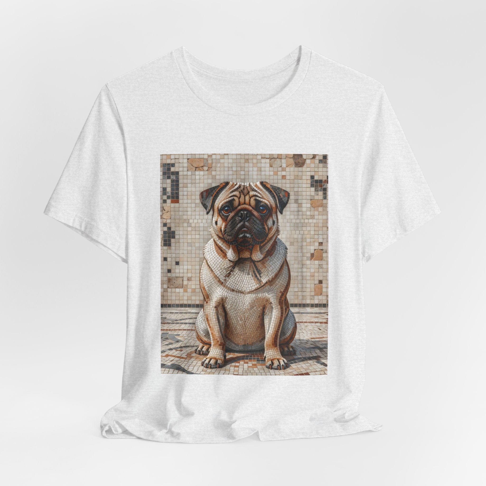 Pug T Shirt | Living Work of Art Collection | Mosaic Style