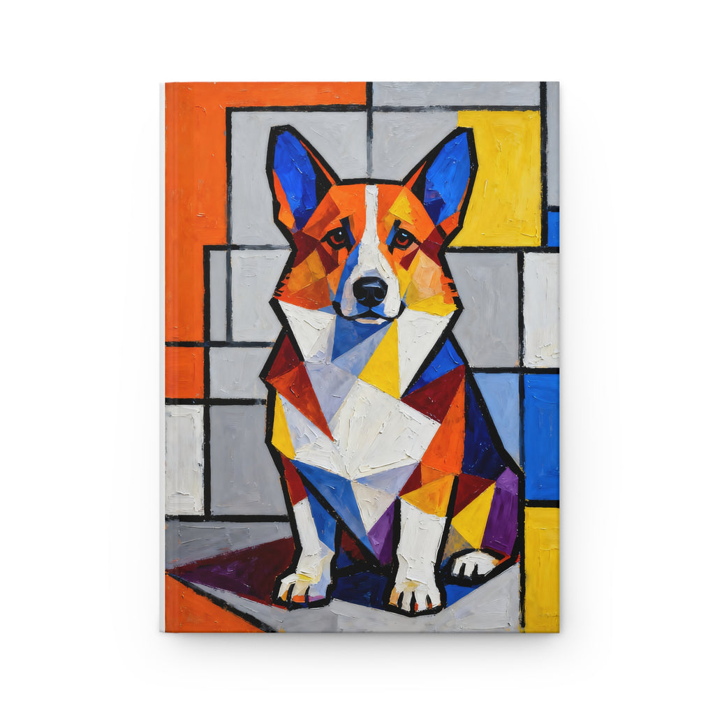 Corgi Notebook | Living Work of Art Collection | Cubist Style
