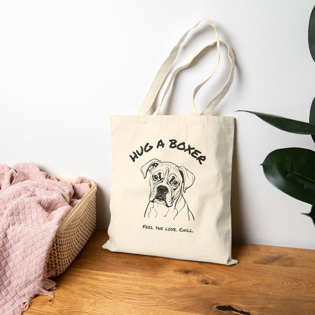 Boxer Tote Bag | Hug a Boxer