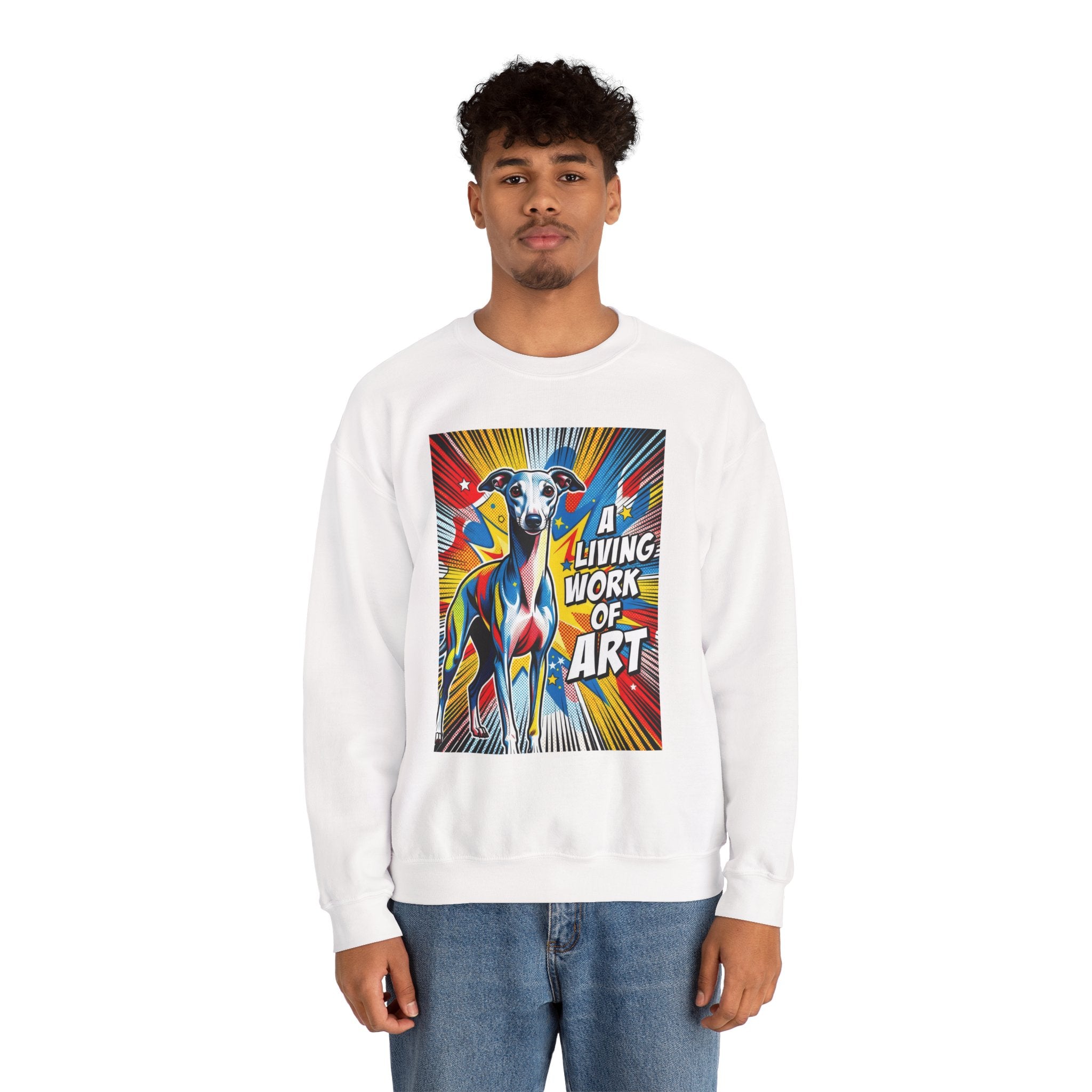 Whippet Sweatshirt | Living Work of Art Collection | Pop Art