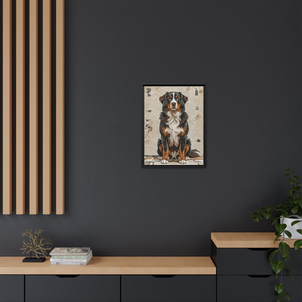 Bernese Mountain Dog Canvas Wall Art | Living Work of Art Collection | Mosaic Style Print