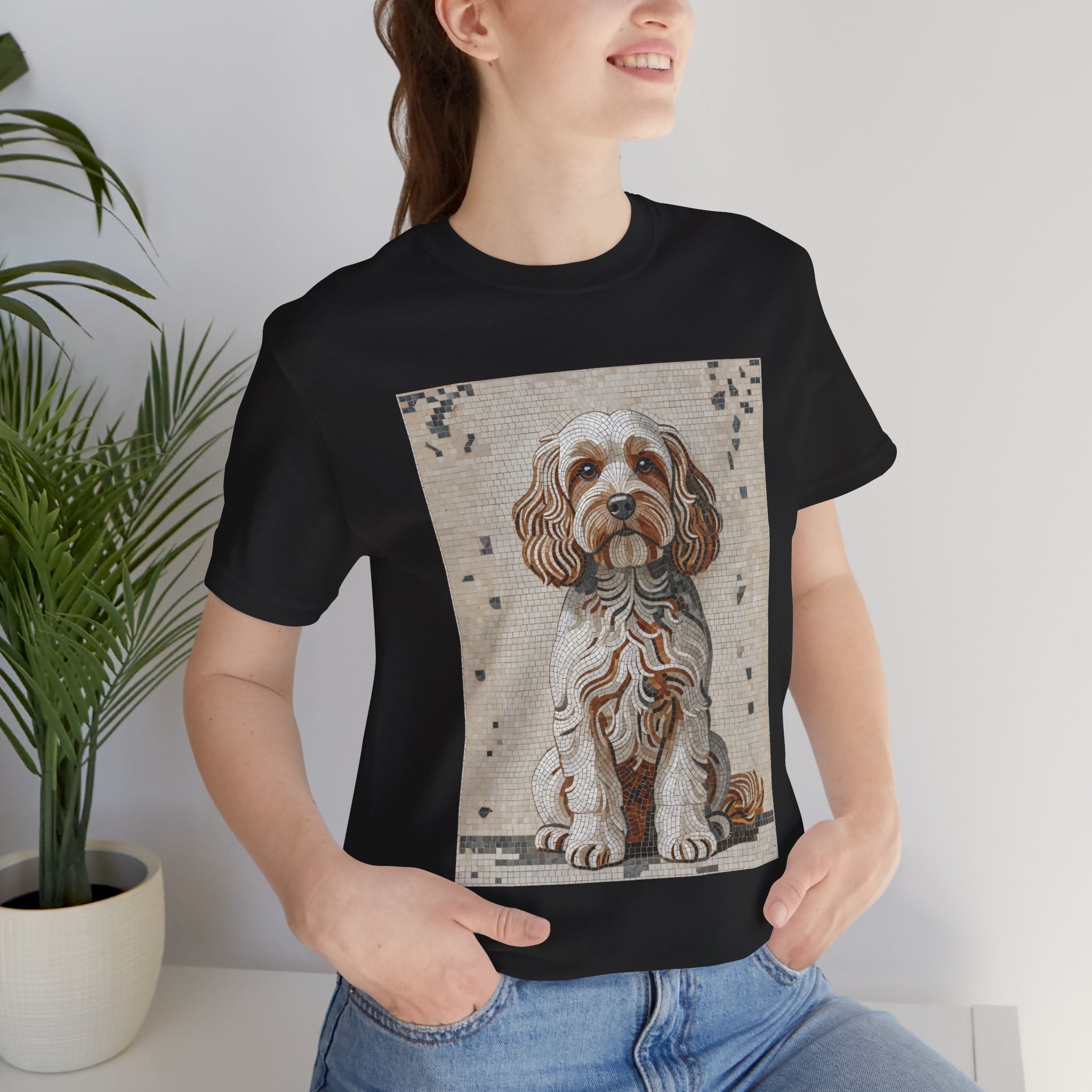 Cavapoo T Shirt | Living Work of Art Collection | Mosaic Style