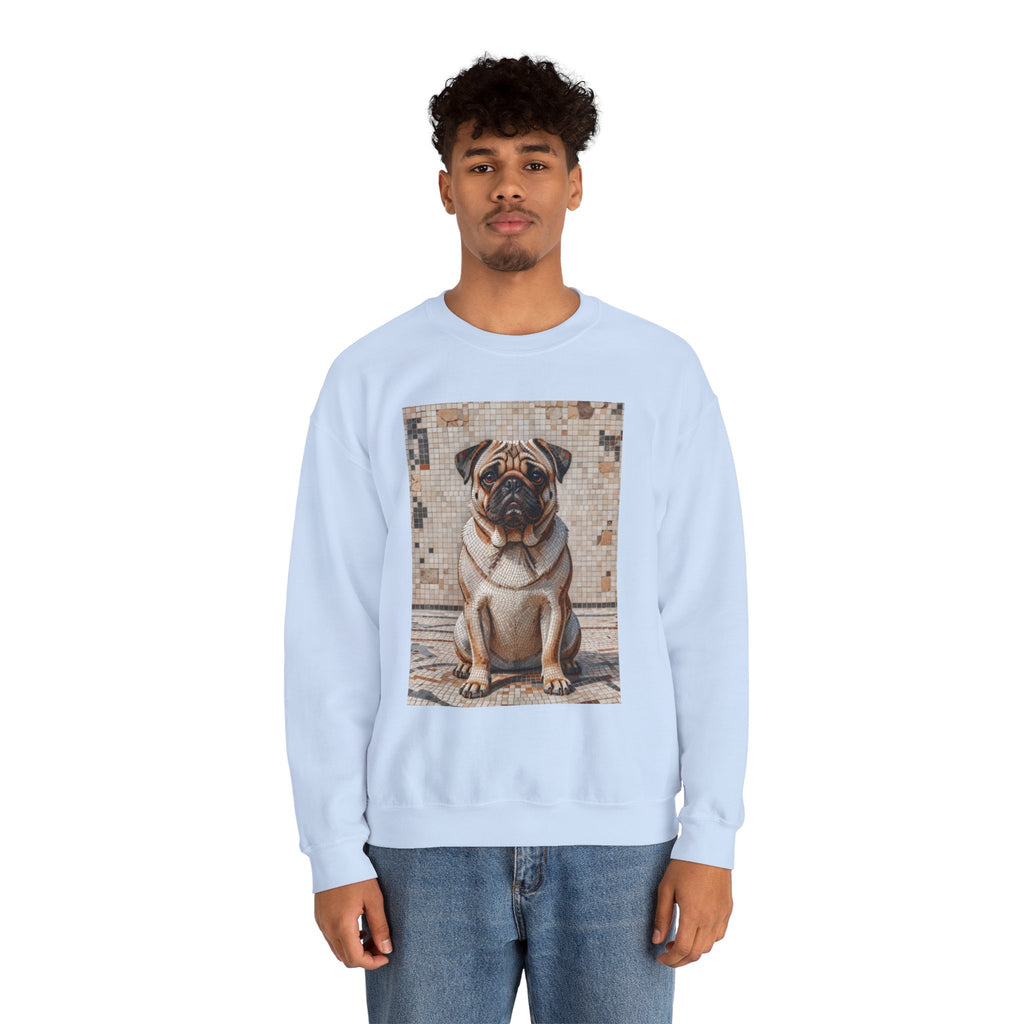 Pug Sweatshirt | Living Work of Art Collection | Mosaic Style