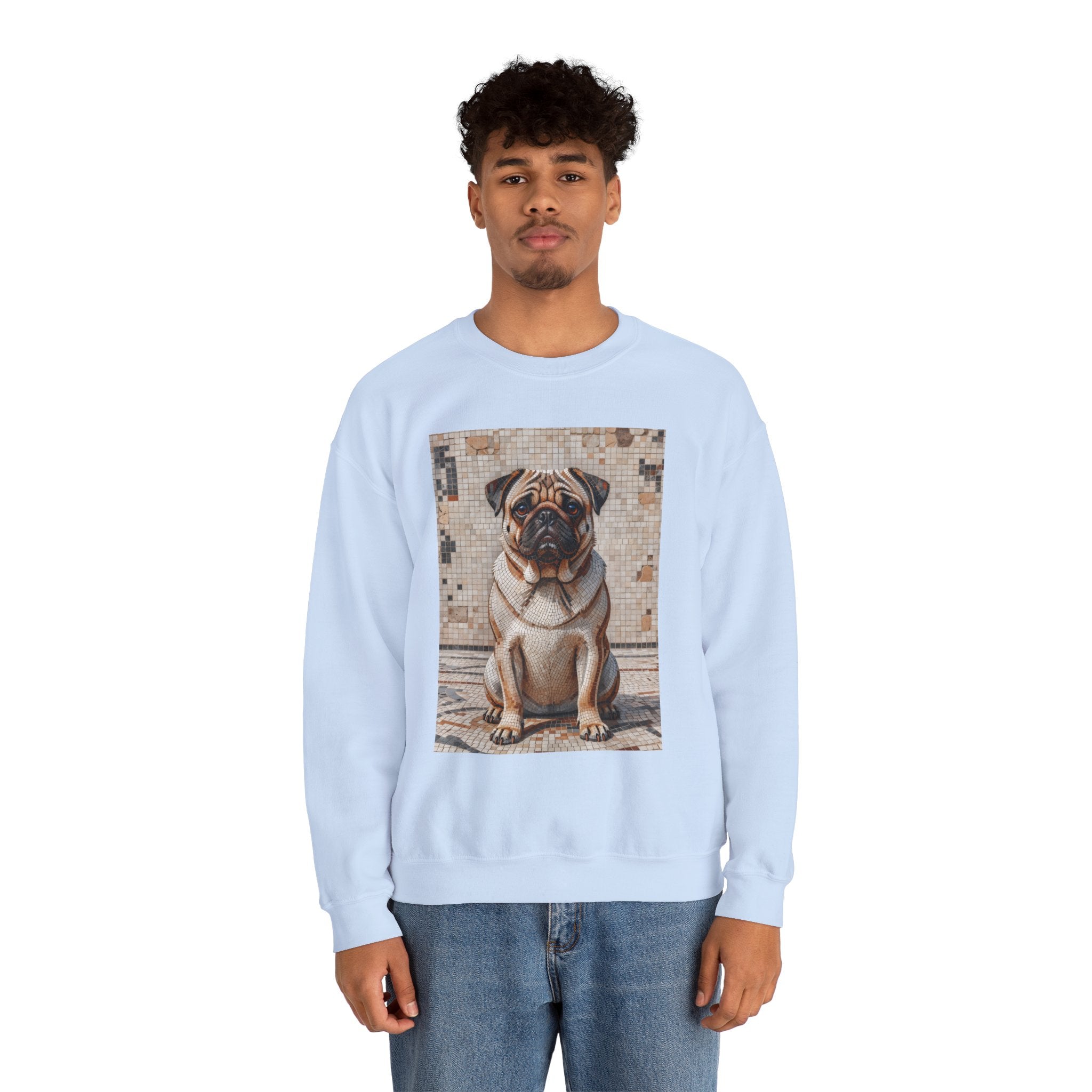Pug Sweatshirt | Living Work of Art Collection | Mosaic Style