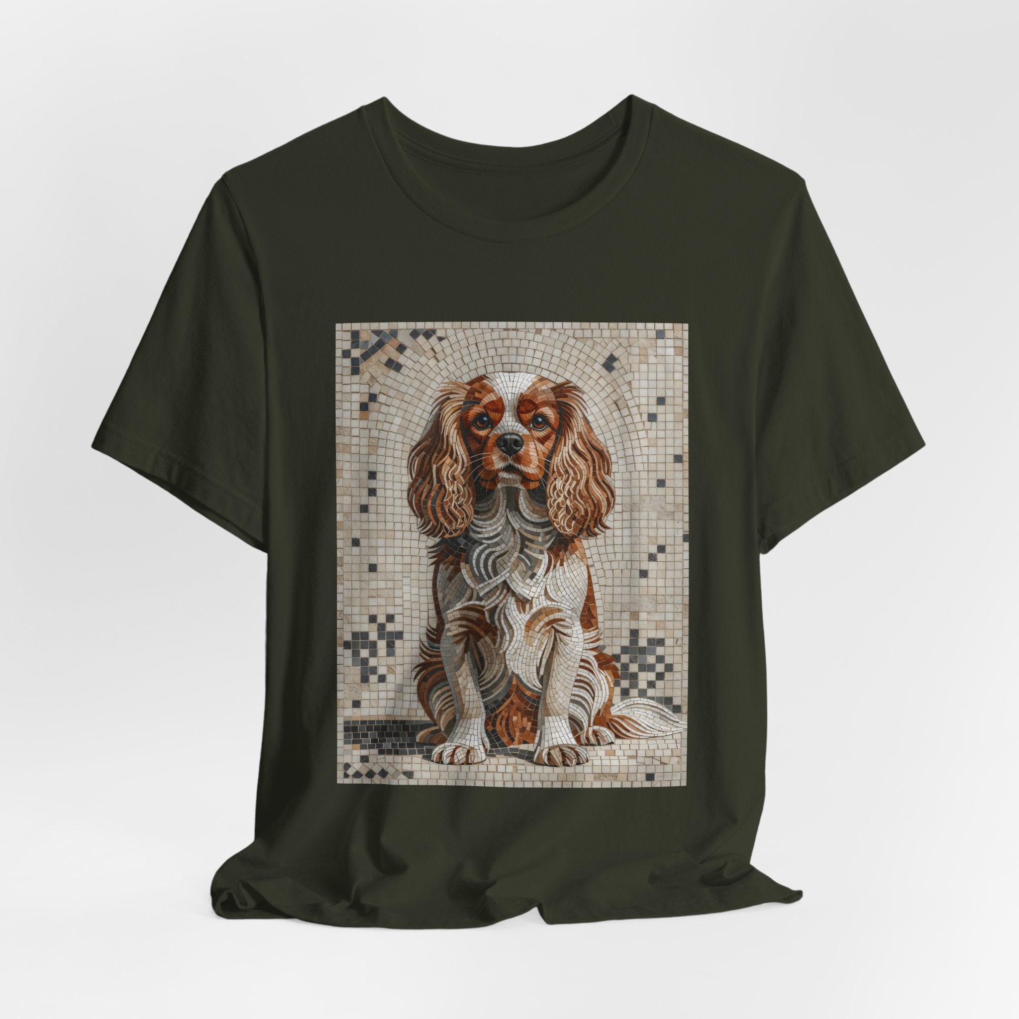 Cavalier King Charles Spaniel T Shirt | Living Work of Art Collection | Mosaic Style