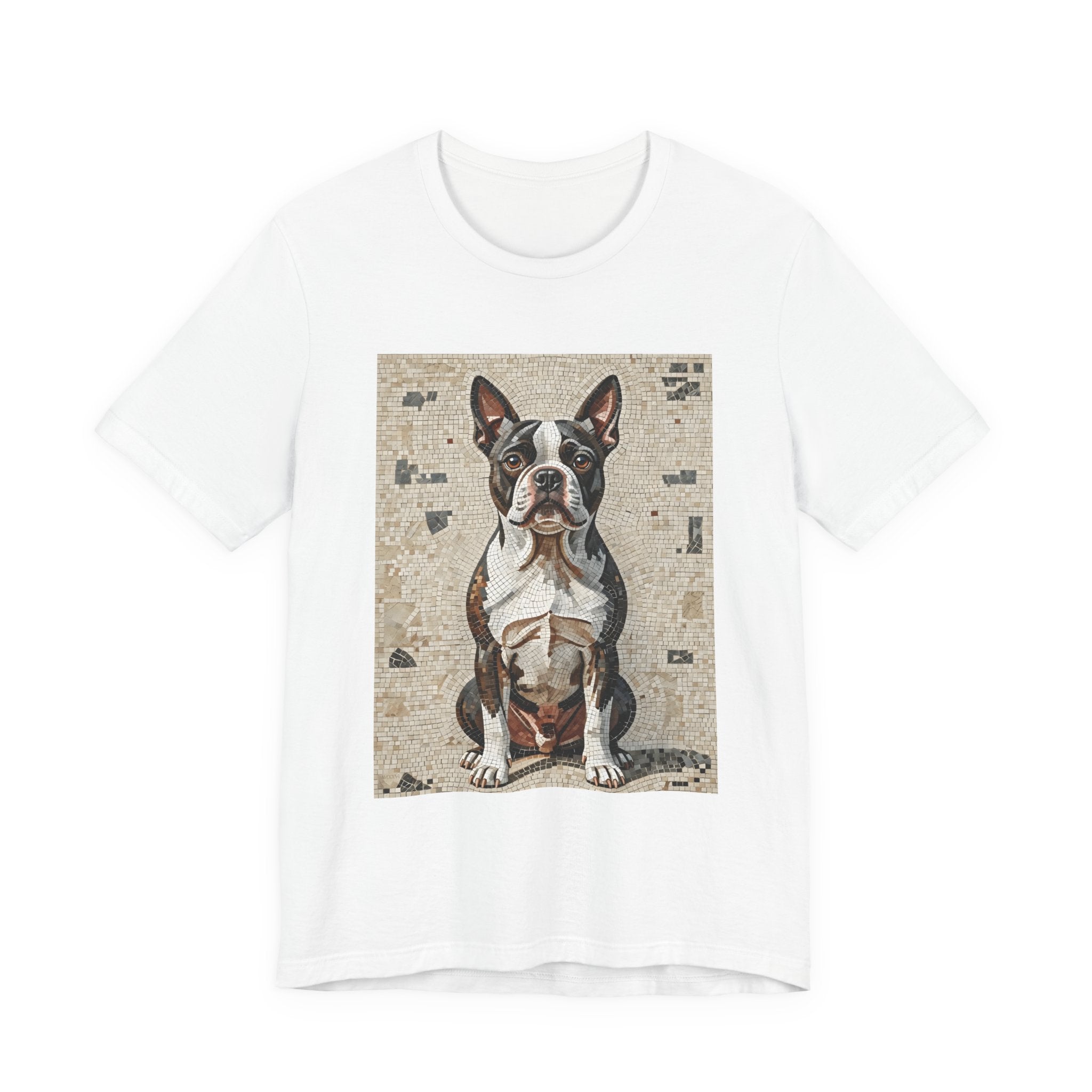 Boston Terrier T Shirt | Living Work of Art Collection | Mosaic Style