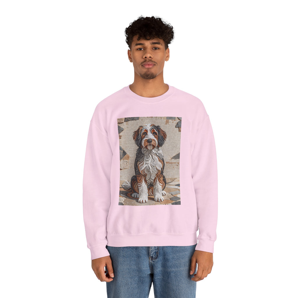 Bernedoodle Sweatshirt | Living Work of Art Collection | Mosaic Style