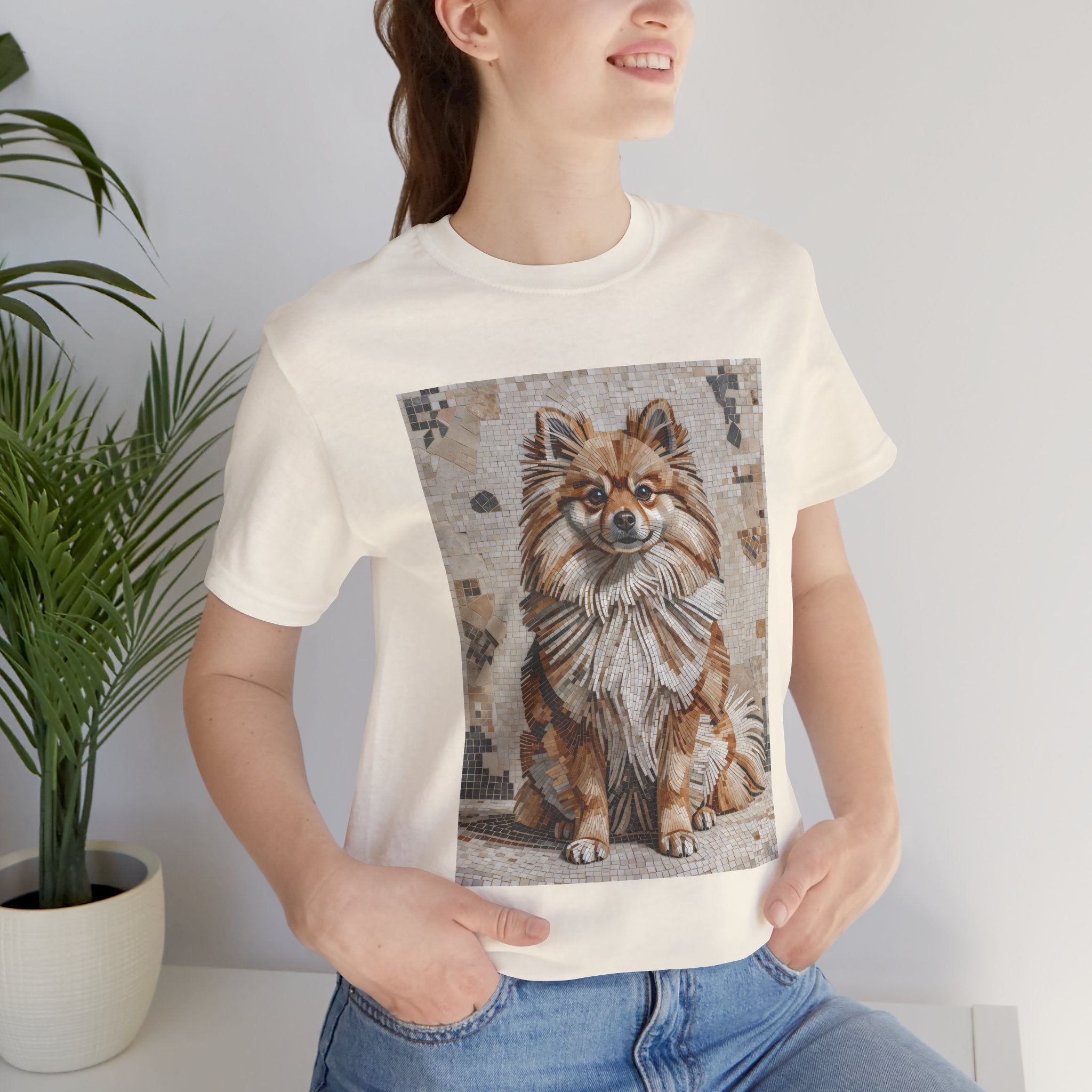 Pomeranian T Shirt | Living Work of Art Collection | Mosaic Style