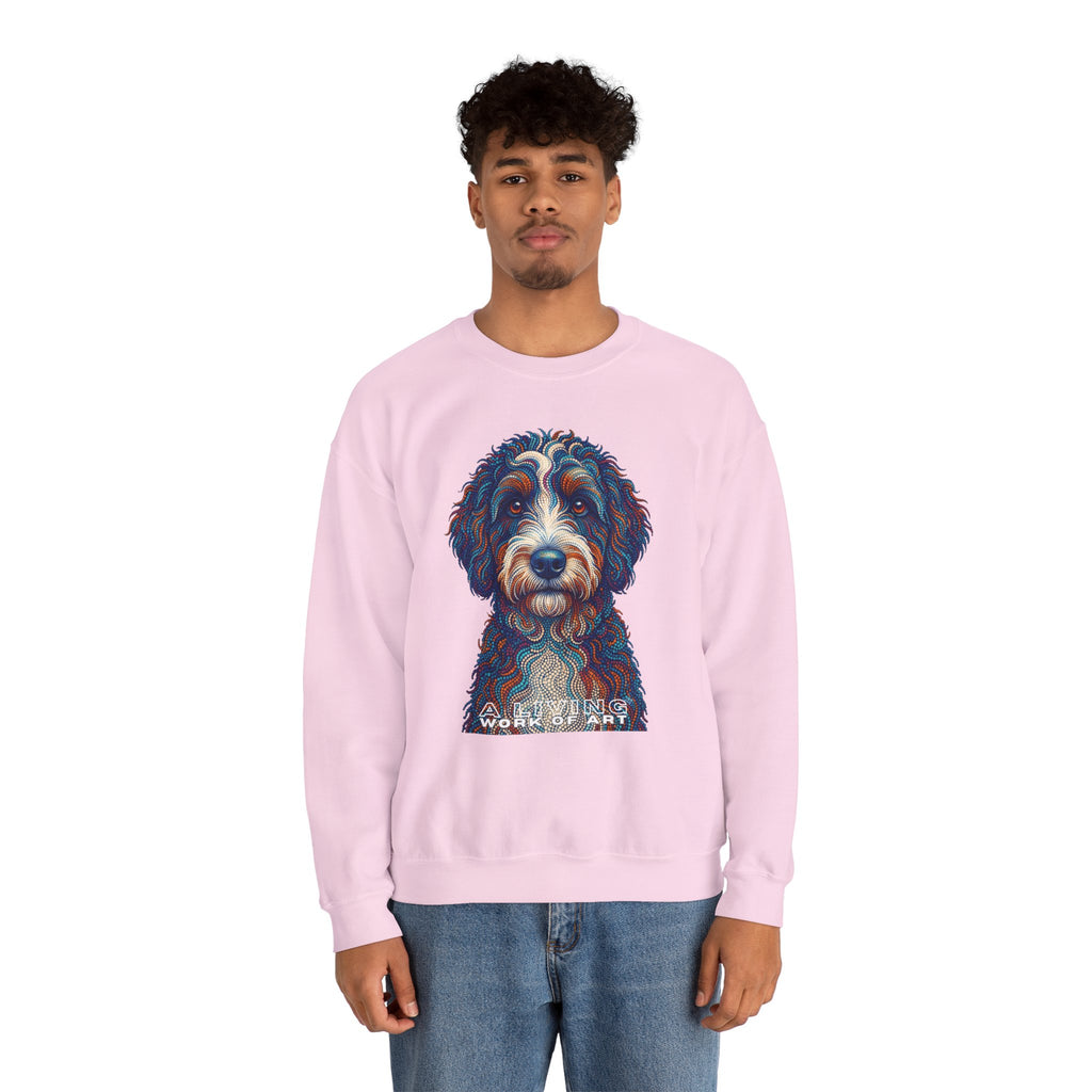 Bernedoodle Sweatshirt | Living Work of Art Collection | Pointillism Style