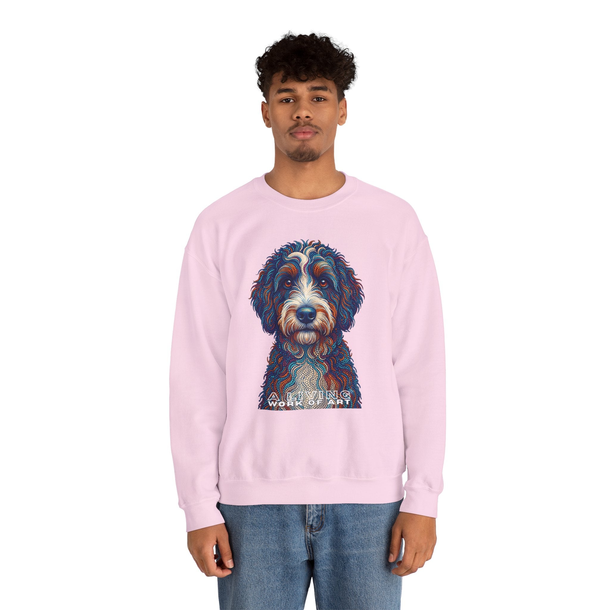 Bernedoodle Sweatshirt | Living Work of Art Collection | Pointillism Style