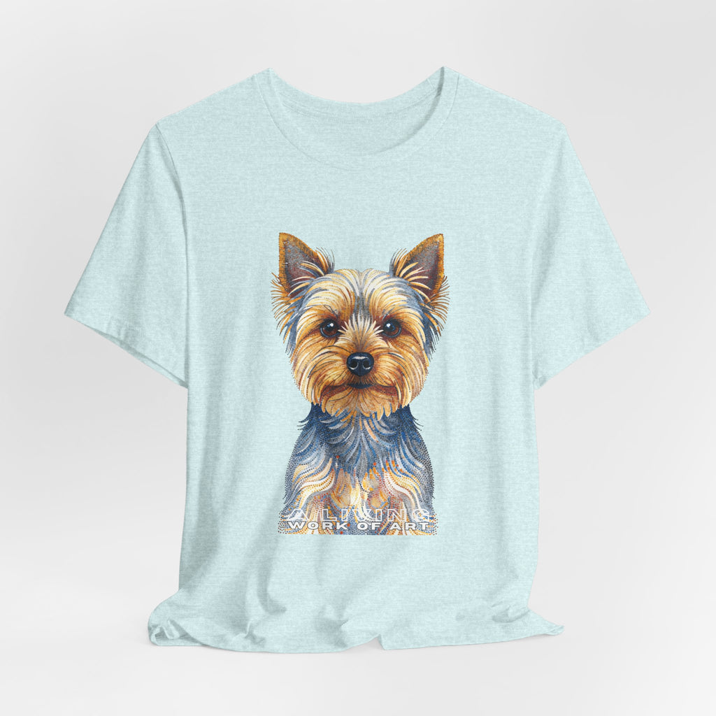 Yorkshire Terrier T Shirt | Living Work of Art Collection | Pointillism Style