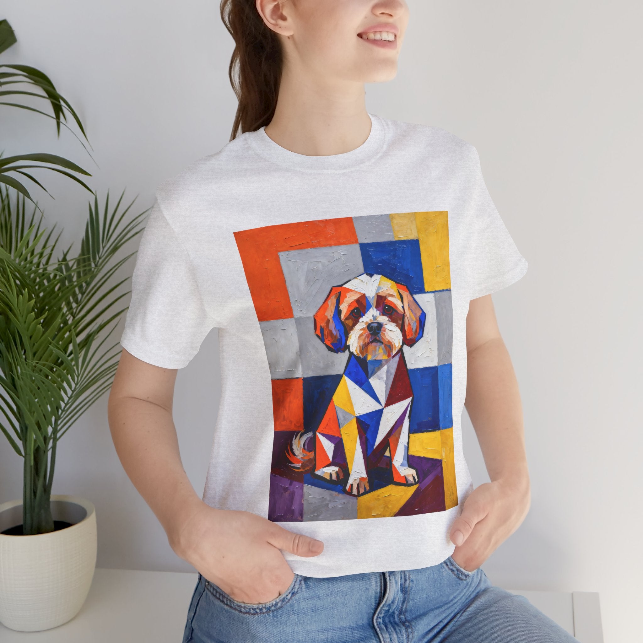 Maltipoo T Shirt | Living Work of Art Collection | Cubist Style
