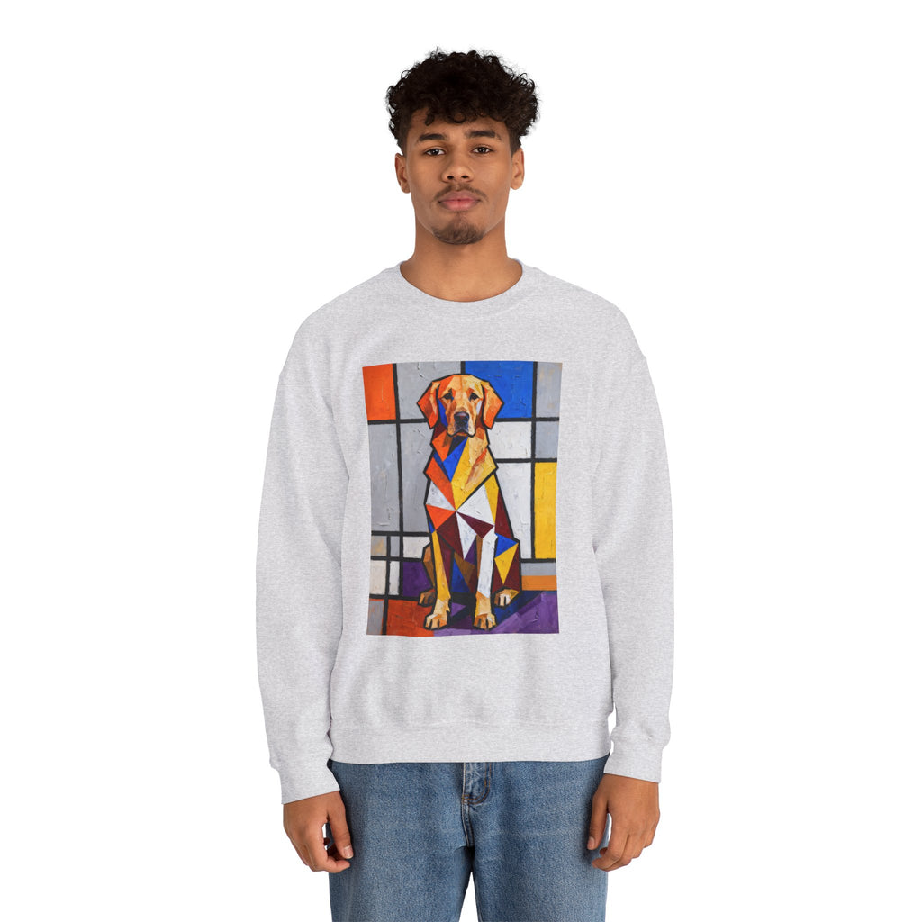 Golden Retriever Sweatshirt | Living Work of Art Collection | Cubist Style