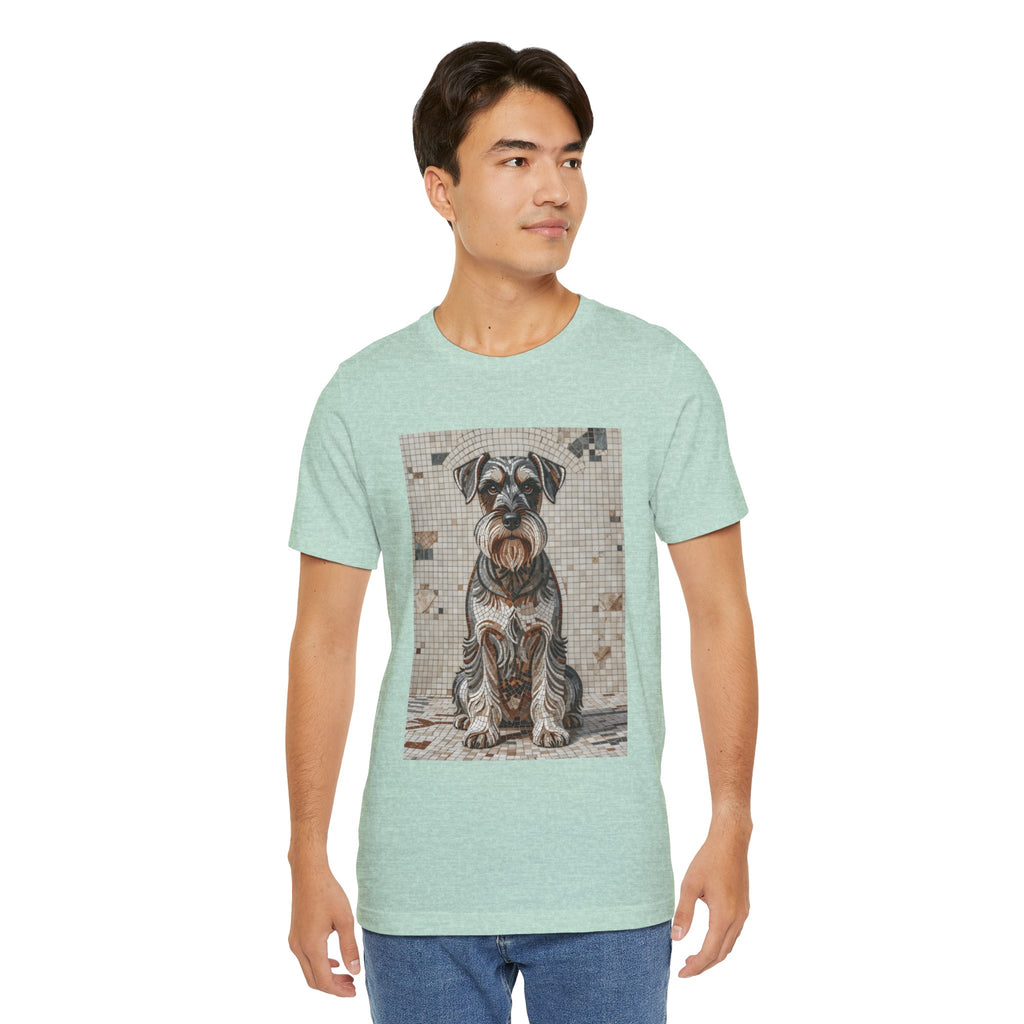 Schnauzer T Shirt | Living Work of Art Collection | Mosaic Style