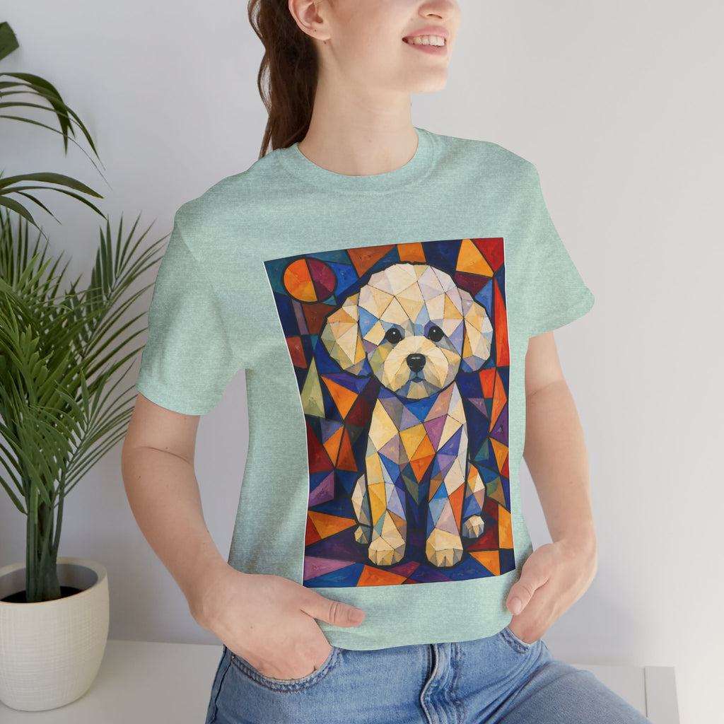 Bichon Frise T Shirt | Living Work of Art Collection | Cubist Style