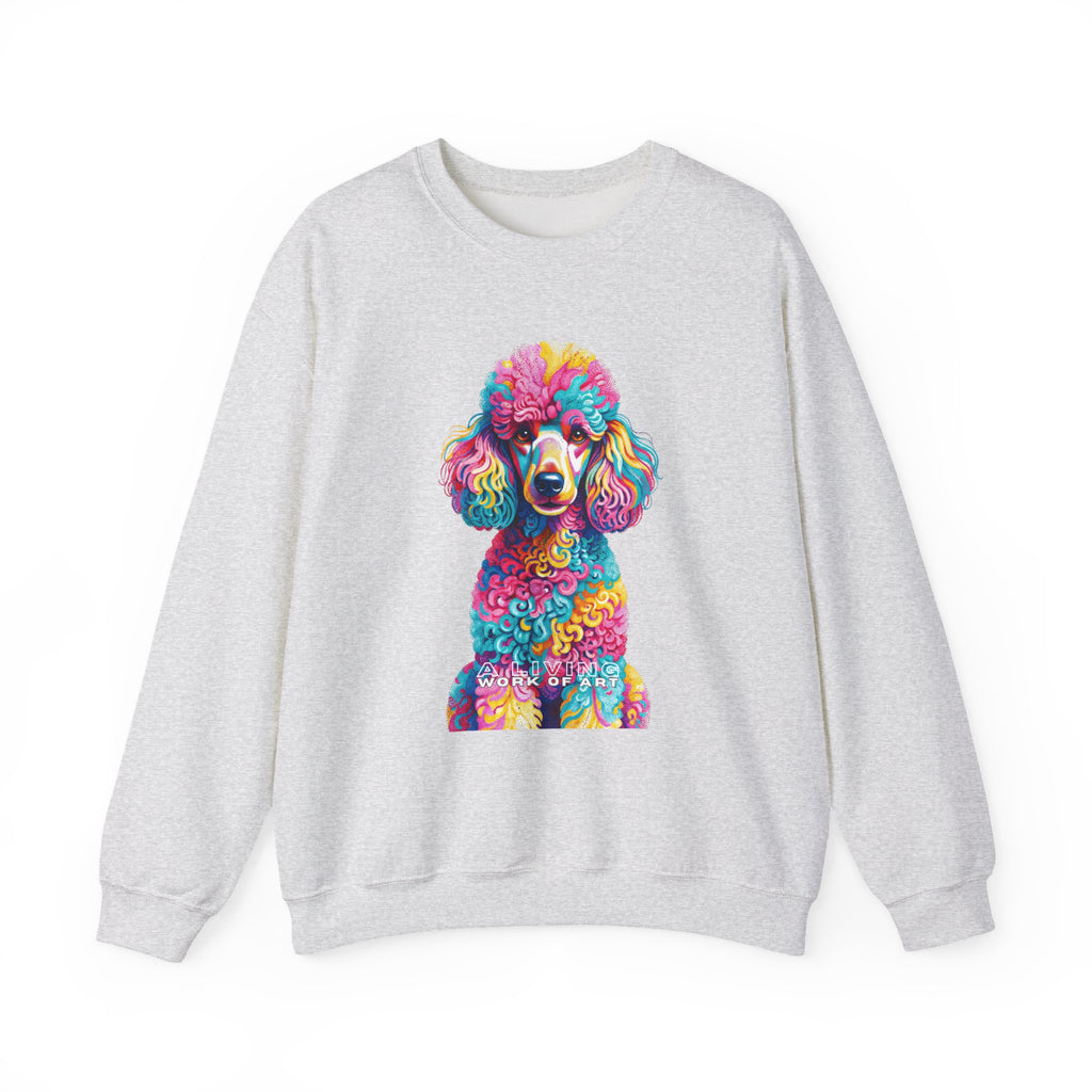 Poodle Sweatshirt | Living Work of Art Collection | Pointillism Style