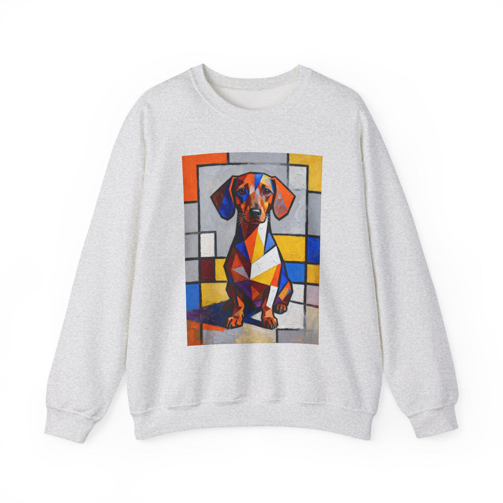 Dachshund Sweatshirt | Living Work of Art Collection | Cubist Style