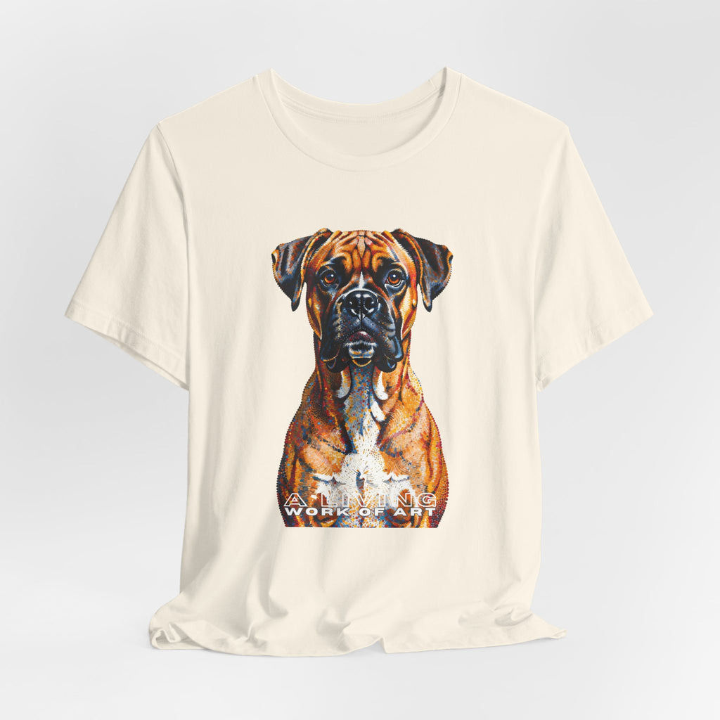 Boxer T Shirt | Living Work of Art Collection | Pointillism Style
