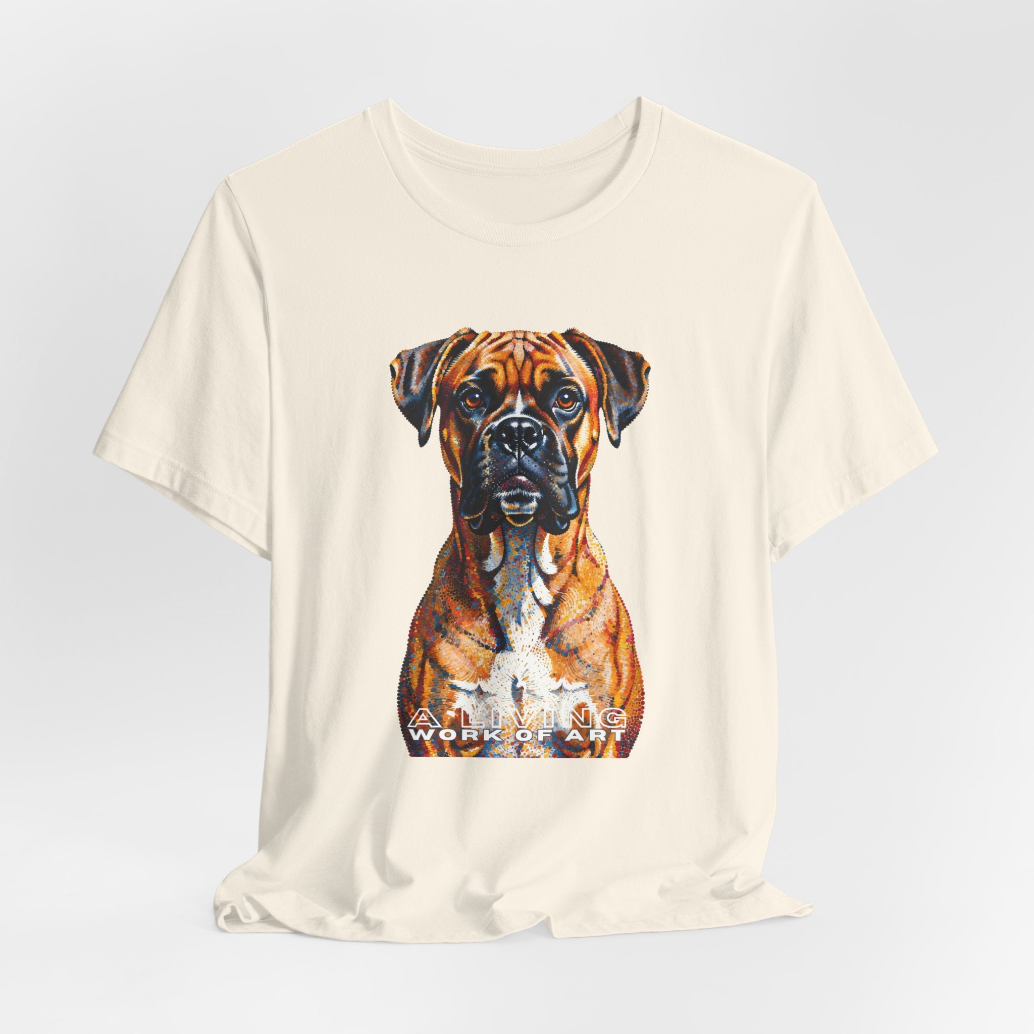 Boxer T Shirt | Living Work of Art Collection | Pointillism Style