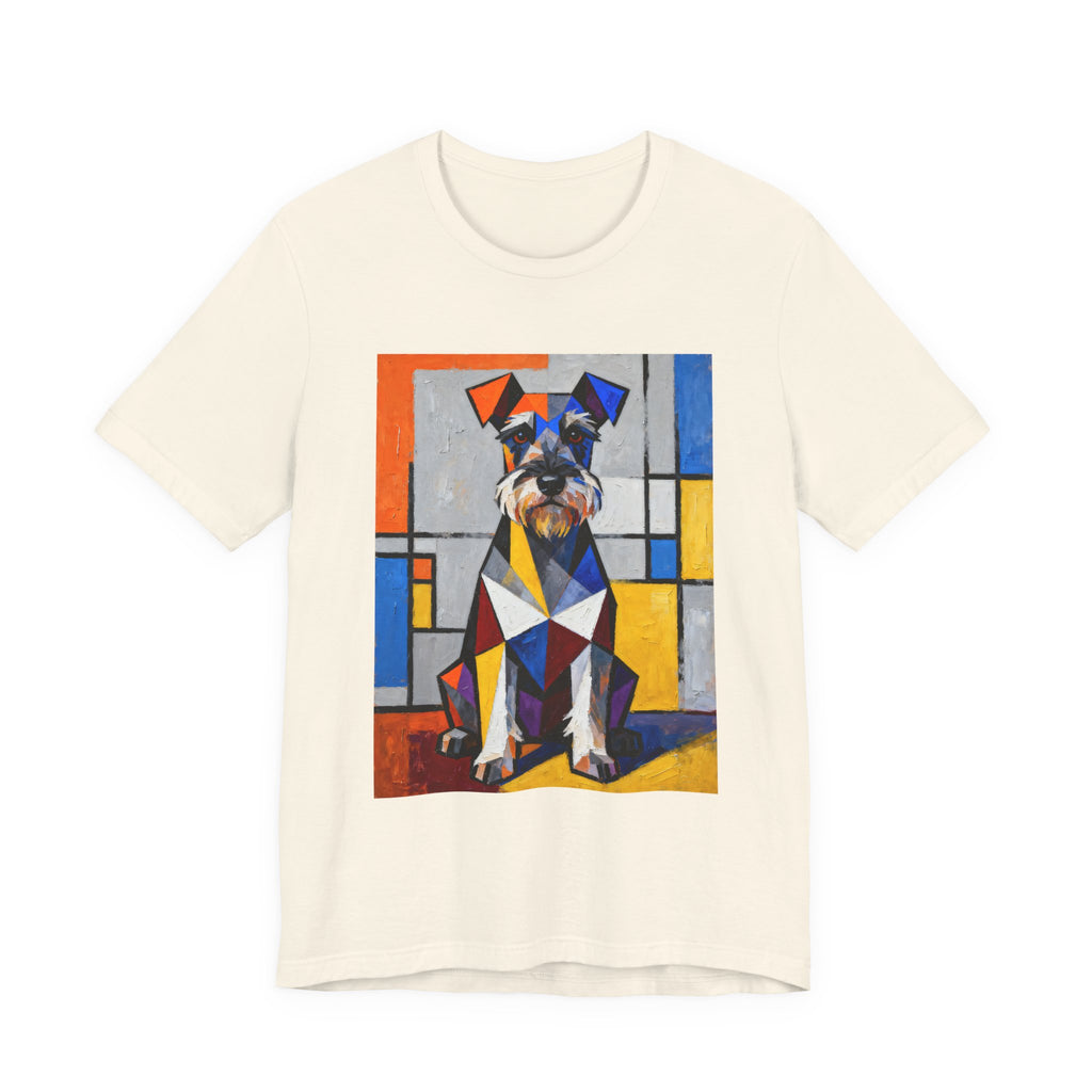 Schnauzer T Shirt | Living Work of Art Collection | Cubist Style
