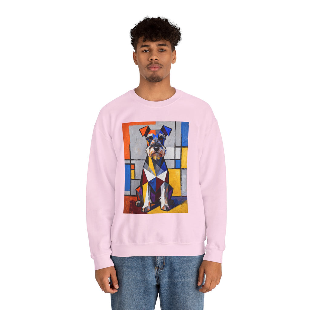 Schnauzer Sweatshirt | Living Work of Art Collection | Cubist Style