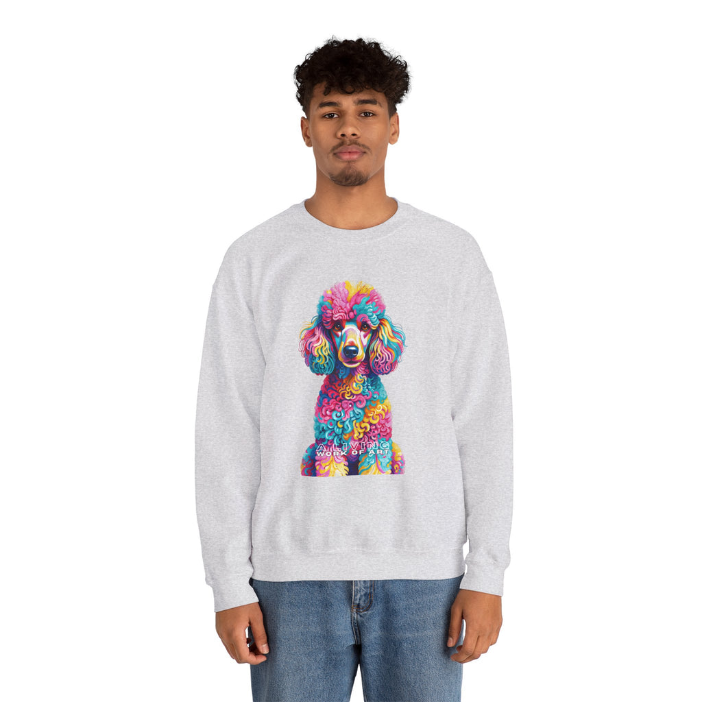 Poodle Sweatshirt | Living Work of Art Collection | Pointillism Style