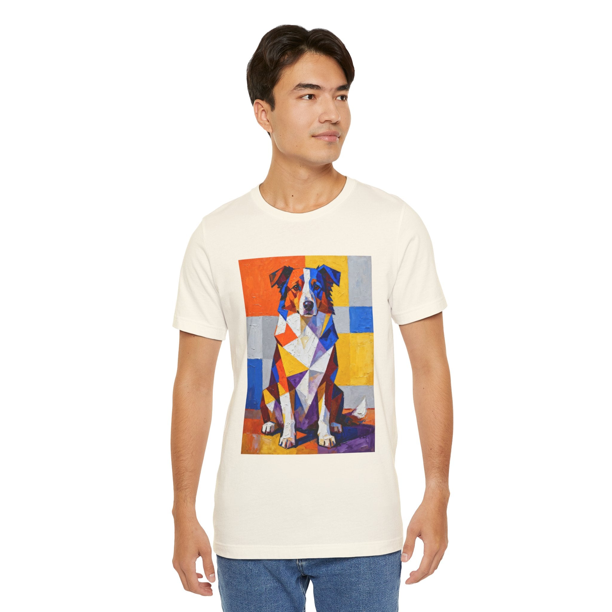 Australian Shepherd T Shirt | Living Work of Art Collection | Cubist Style
