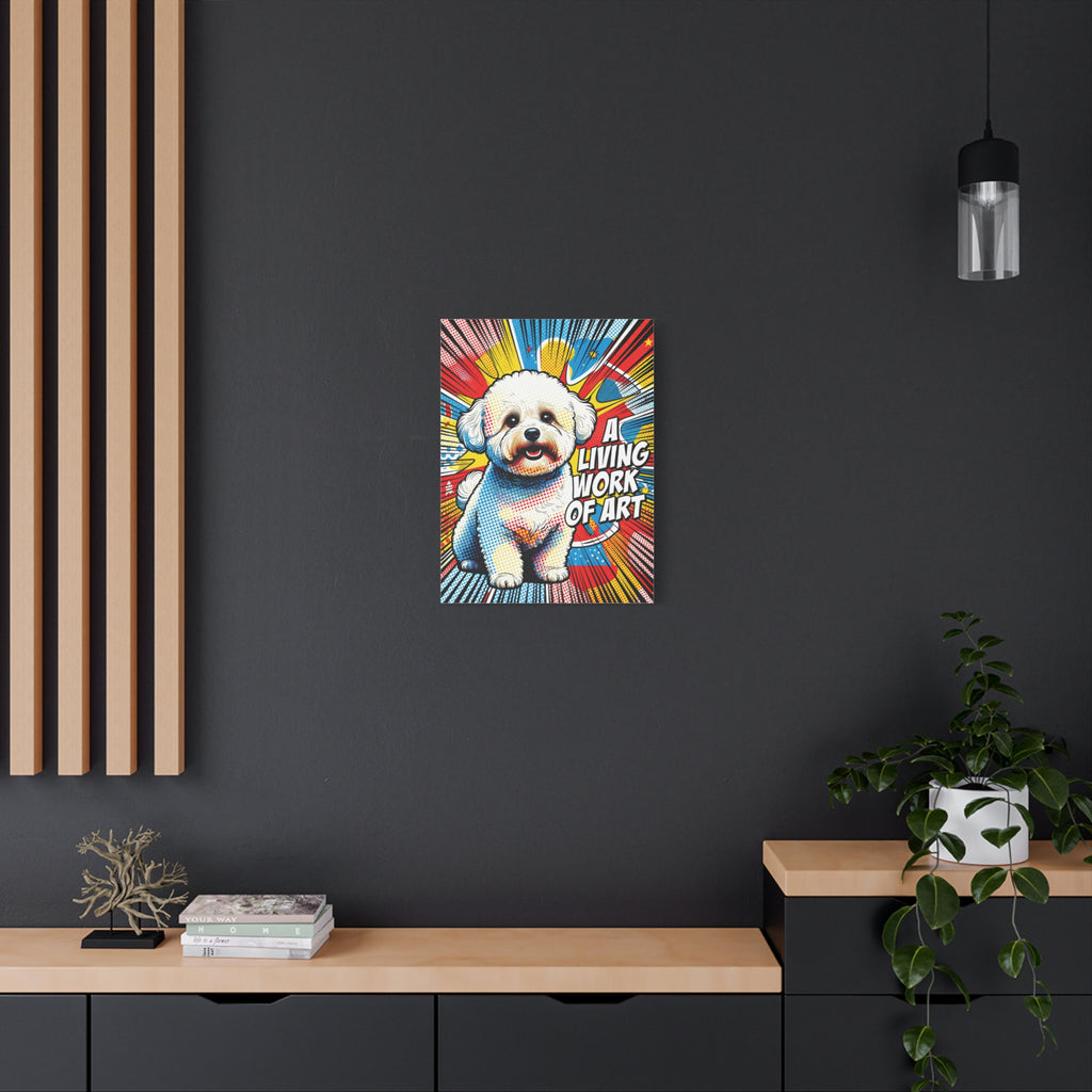 Bichon Frise Canvas Wall Art | Living Work of Art Collection | Pop Art Print
