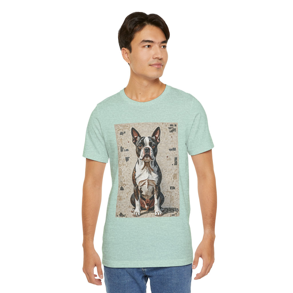 Boston Terrier T Shirt | Living Work of Art Collection | Mosaic Style