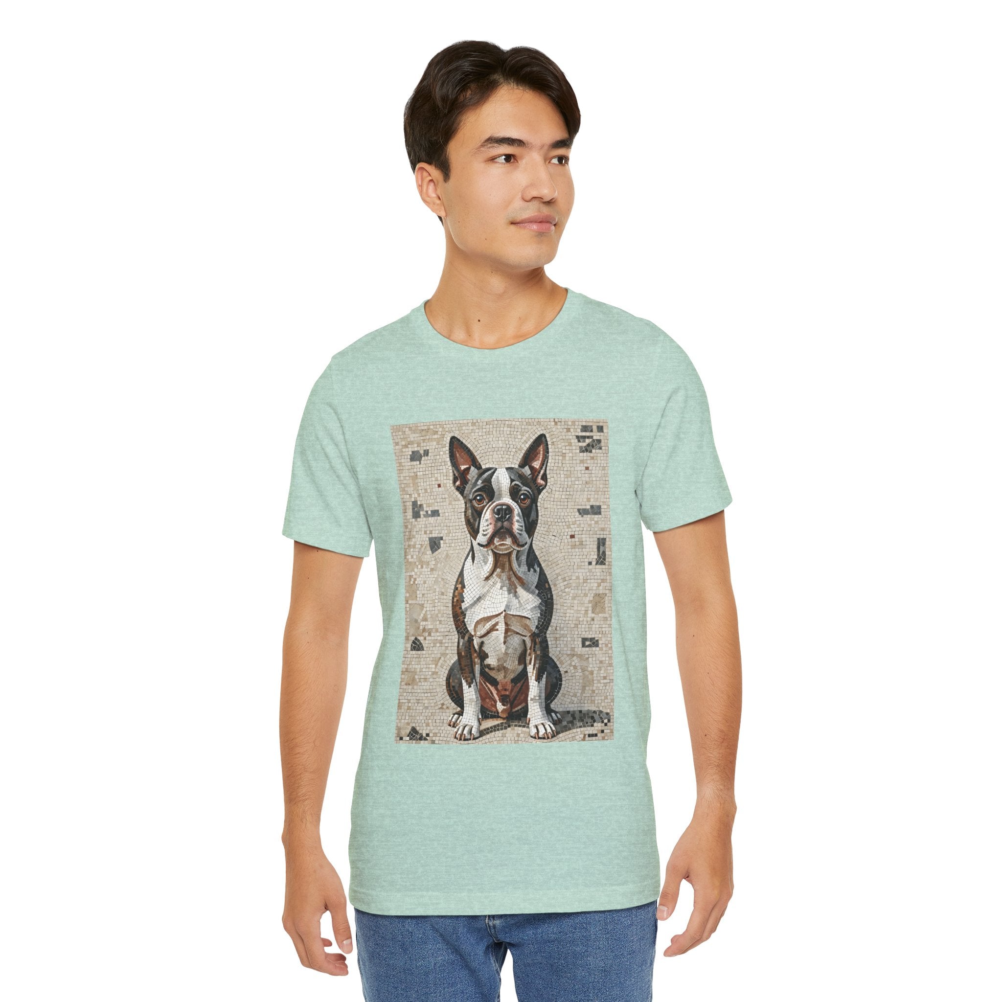 Boston Terrier T Shirt | Living Work of Art Collection | Mosaic Style