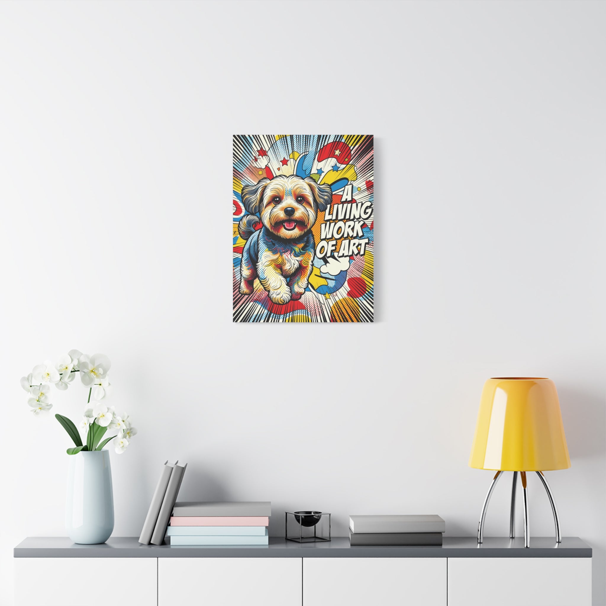 Yorkipoo Canvas Wall Art | Living Work of Art Collection | Pop Art Print