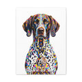 German Shorthaired Pointer Canvas Wall Art | Living Work of Art Collection | Pointillism Style Print