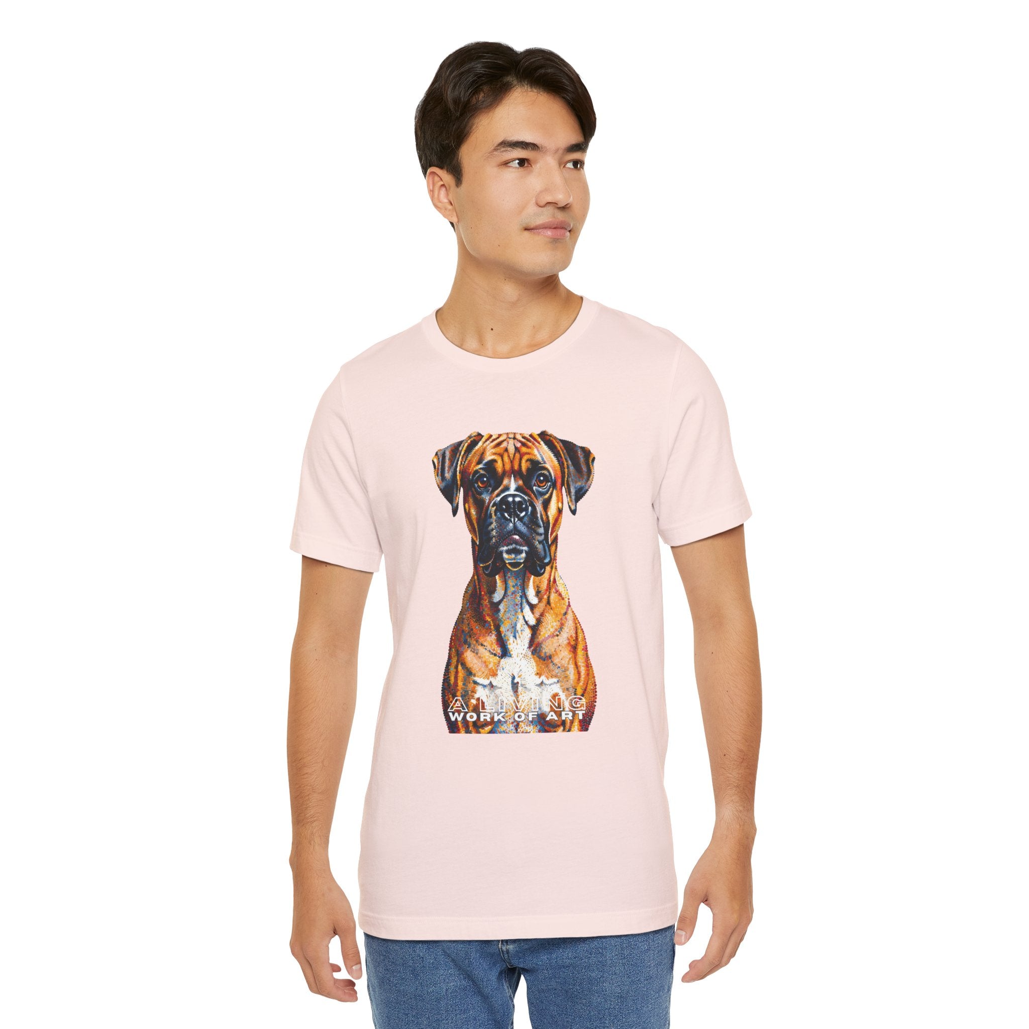 Boxer T Shirt | Living Work of Art Collection | Pointillism Style