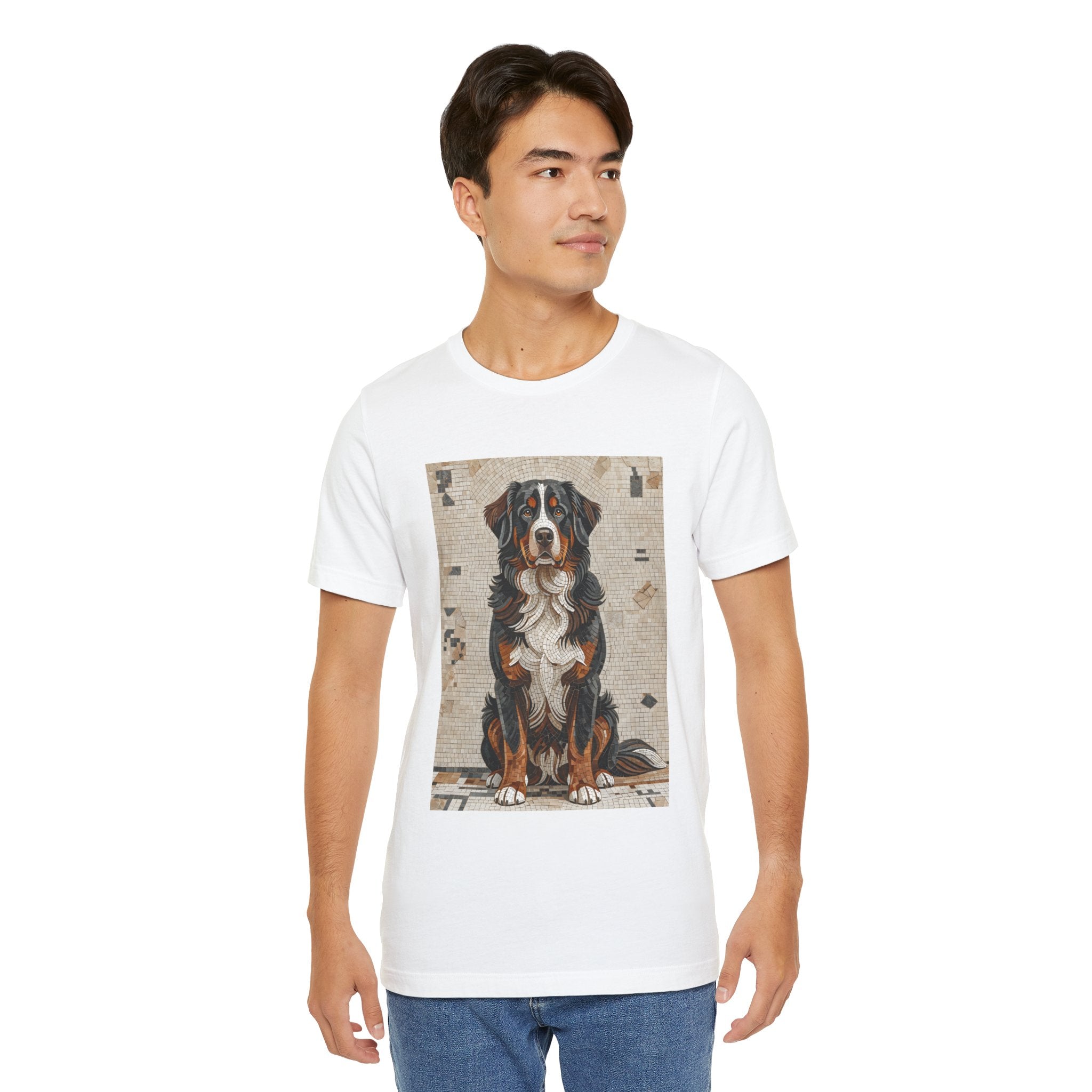 Bernese Mountain Dog T Shirt | Living Work of Art Collection | Mosaic Style